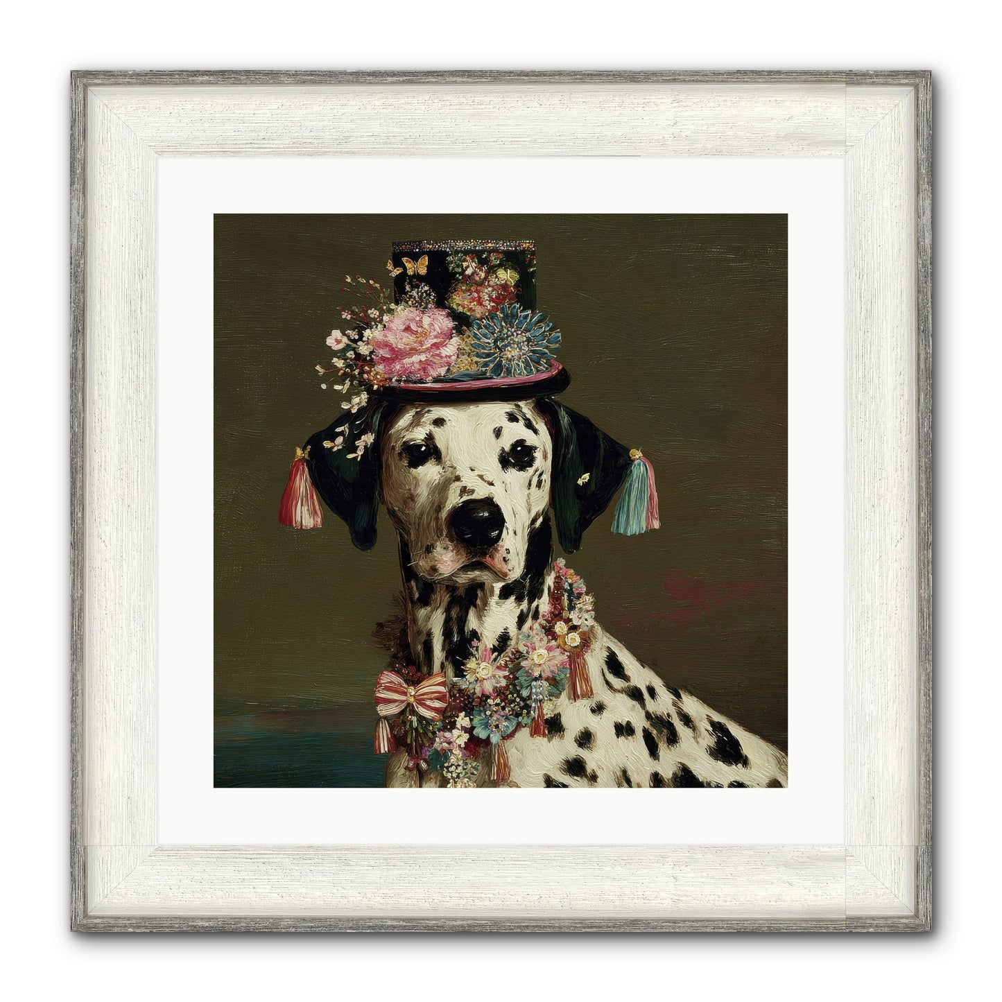 Midnight’s Promise Framed Print - Driftwood White 20x20
