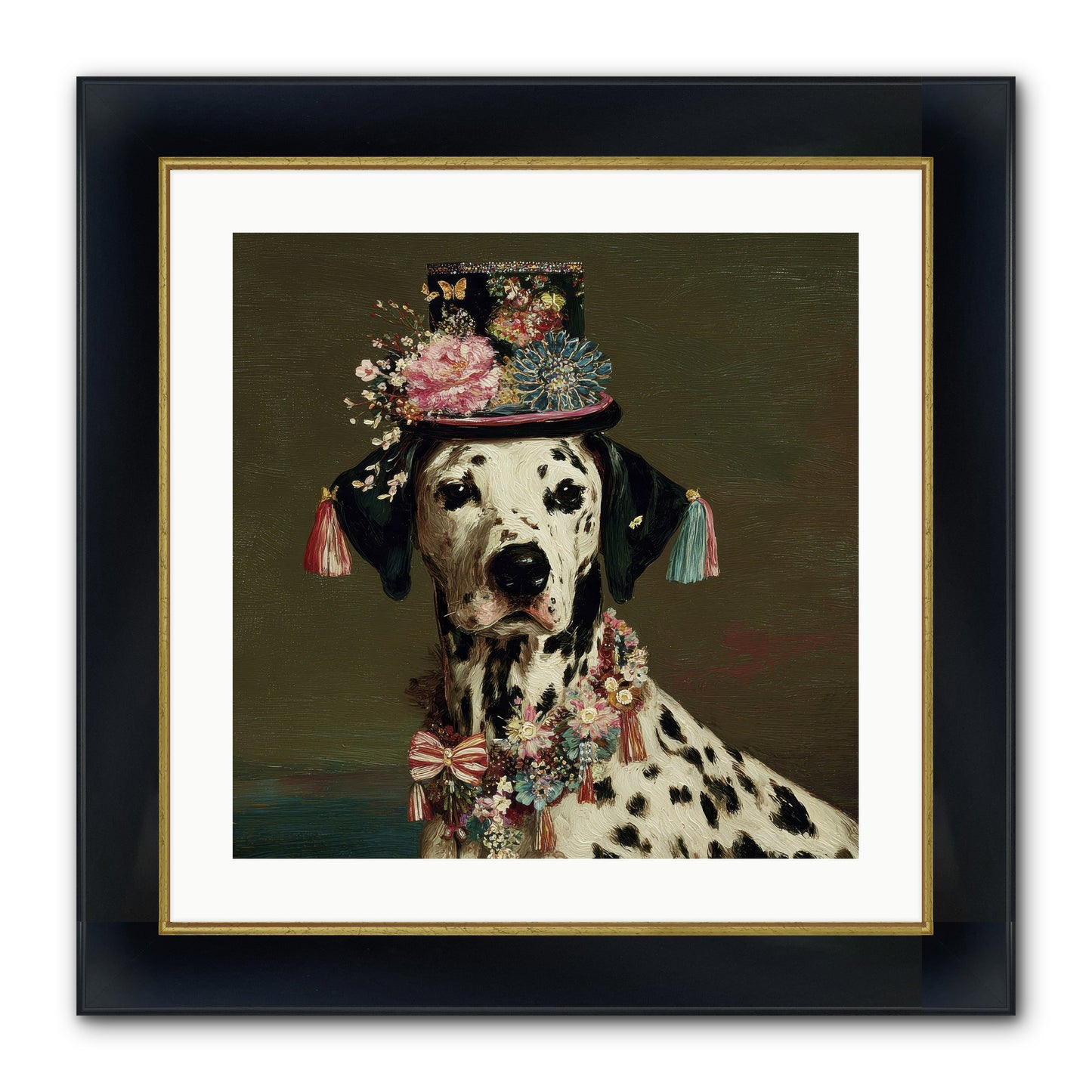 Midnight’s Promise Framed Print - Wide Black w/Gold 20x20