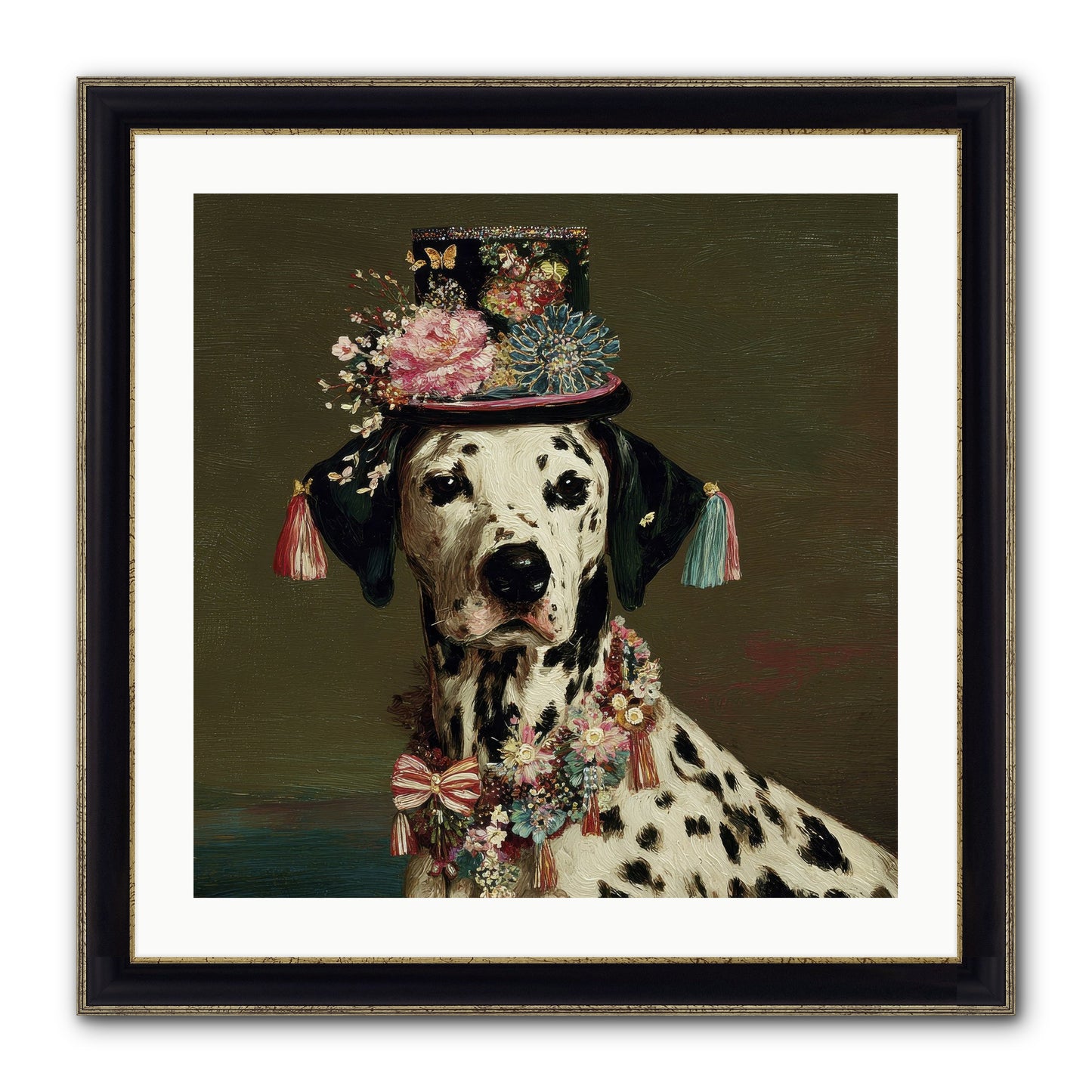 Midnight’s Promise Framed Print - Black & Gold 24x24
