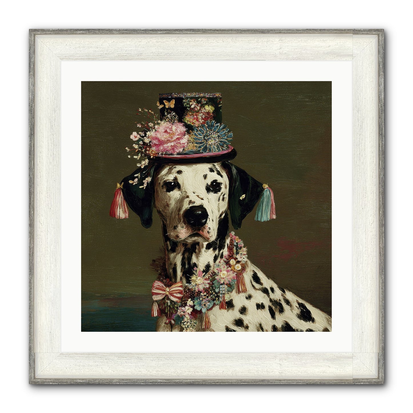 Midnight’s Promise Framed Print - Driftwood White 24x24
