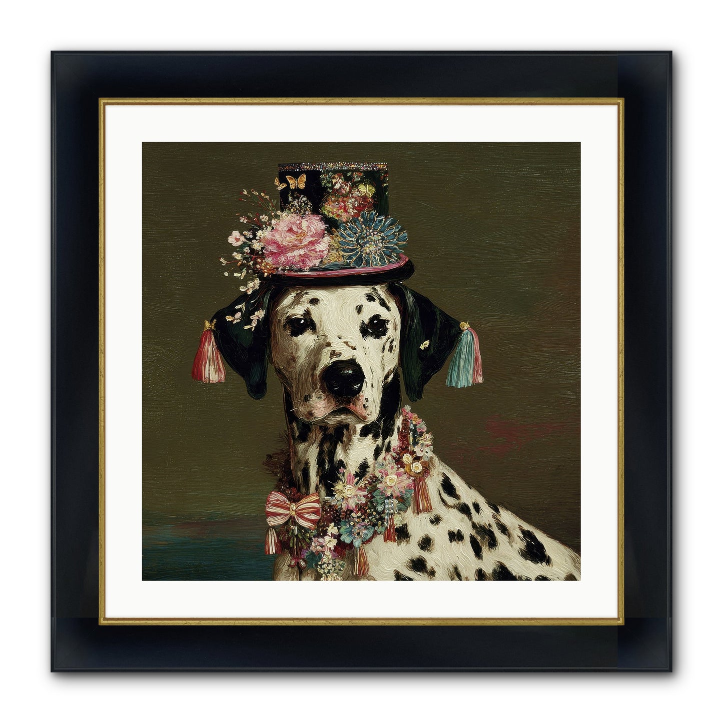 Midnight’s Promise Framed Print - Wide Black w/Gold 24x24