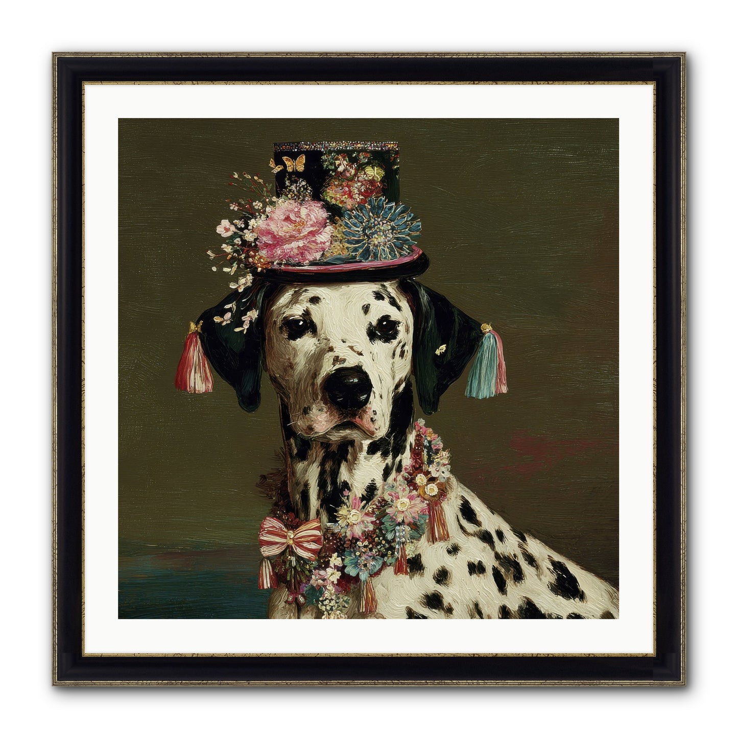 Midnight’s Promise Framed Print - Black & Gold 30x30