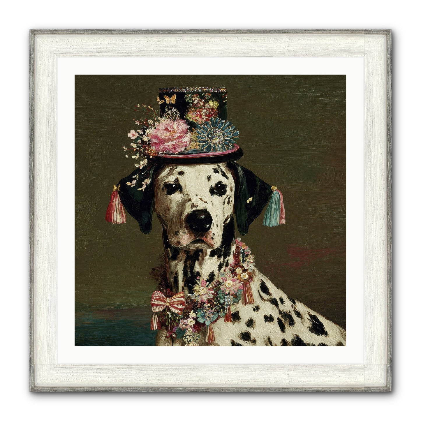 Midnight’s Promise Framed Print - Driftwood White 30x30