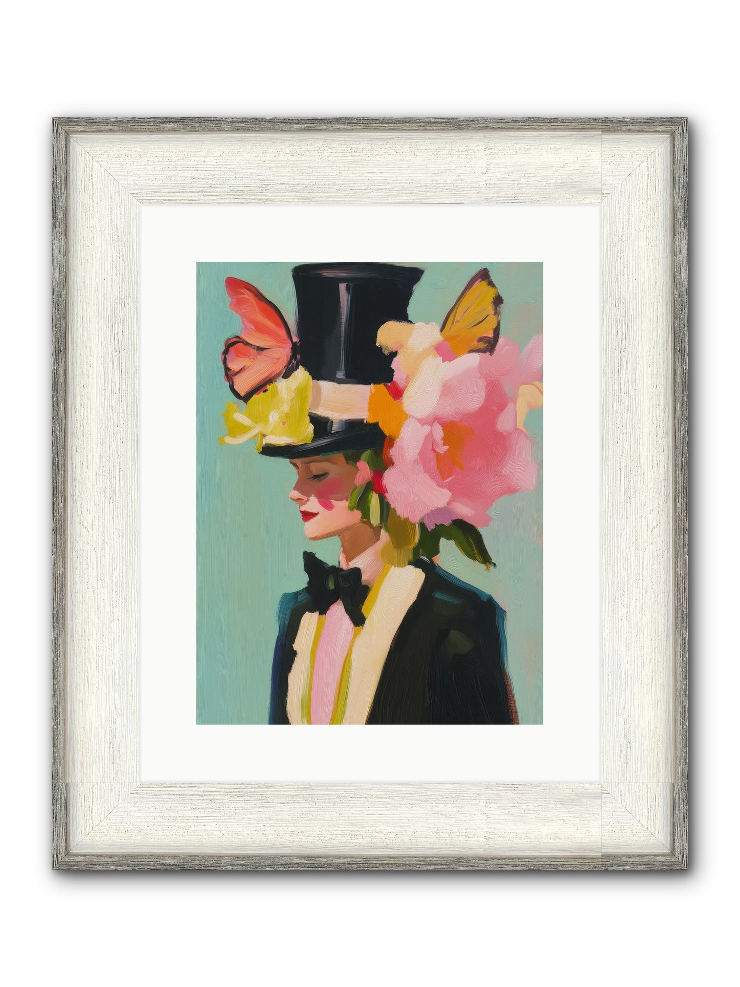 Midnight's Top Edge Framed Print - Driftwood White 12x16