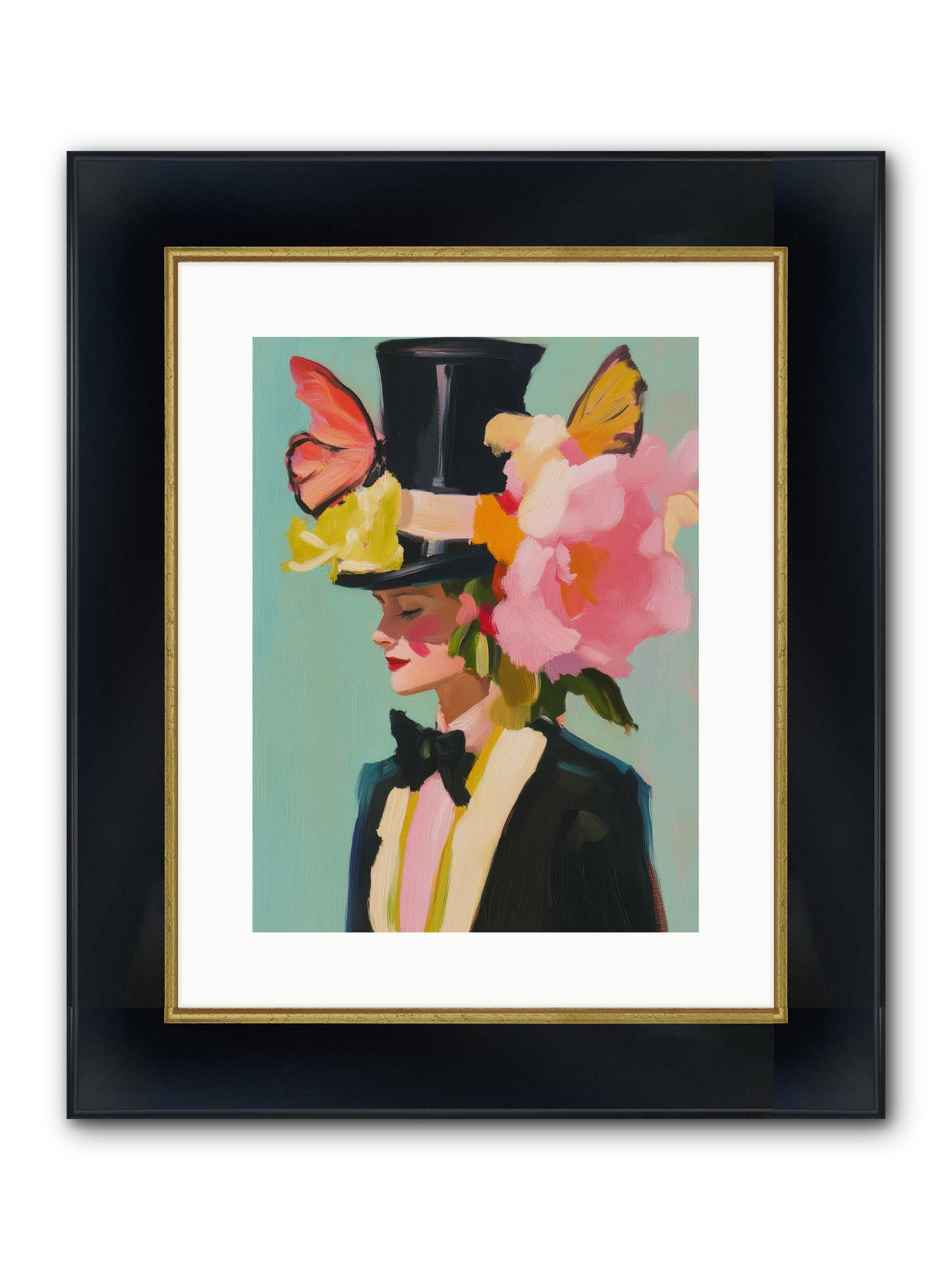 Midnight's Top Edge Framed Print - Wide Black w/Gold 12x16