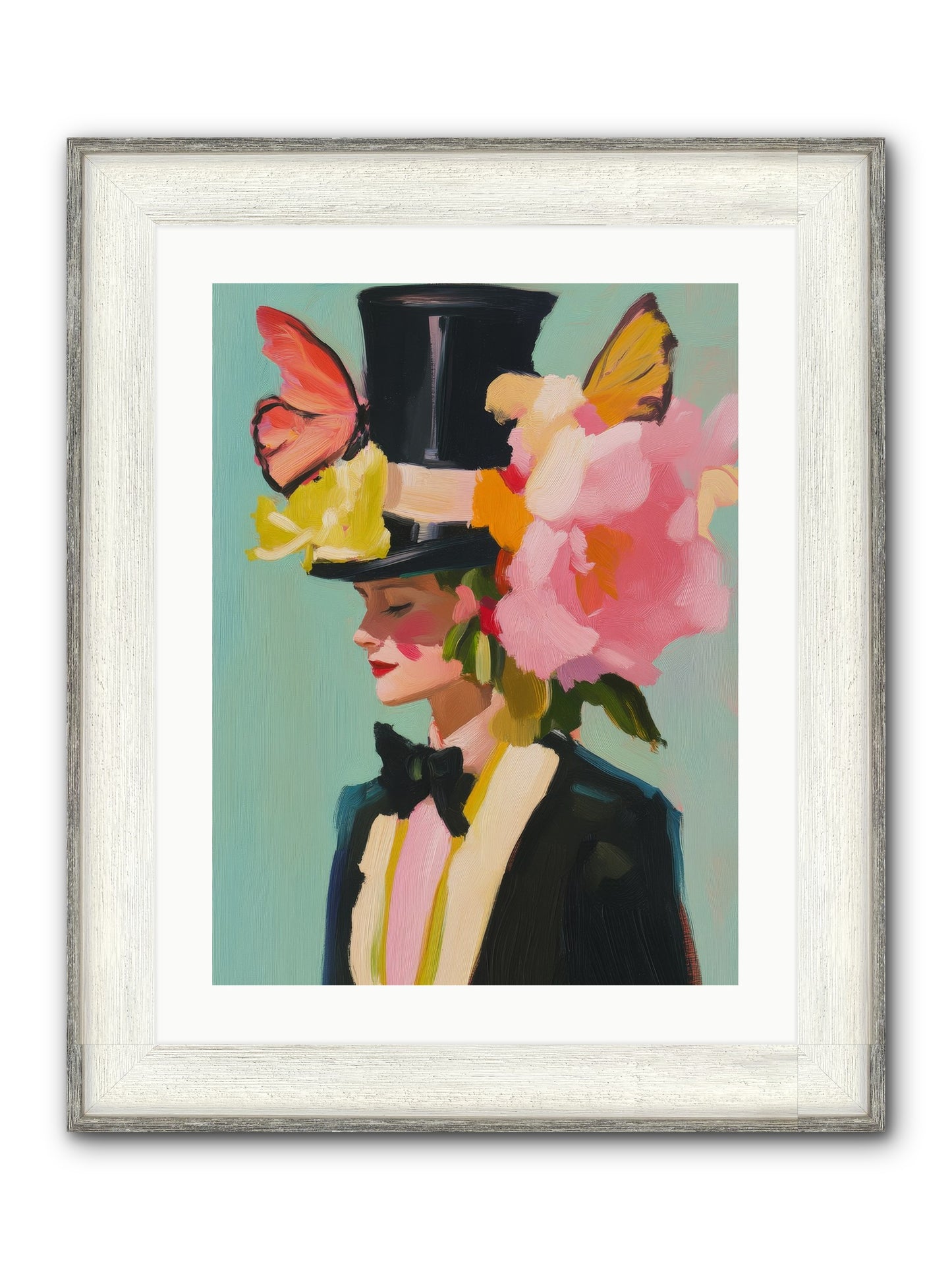 Midnight's Top Edge Framed Print - Driftwood White 18x24
