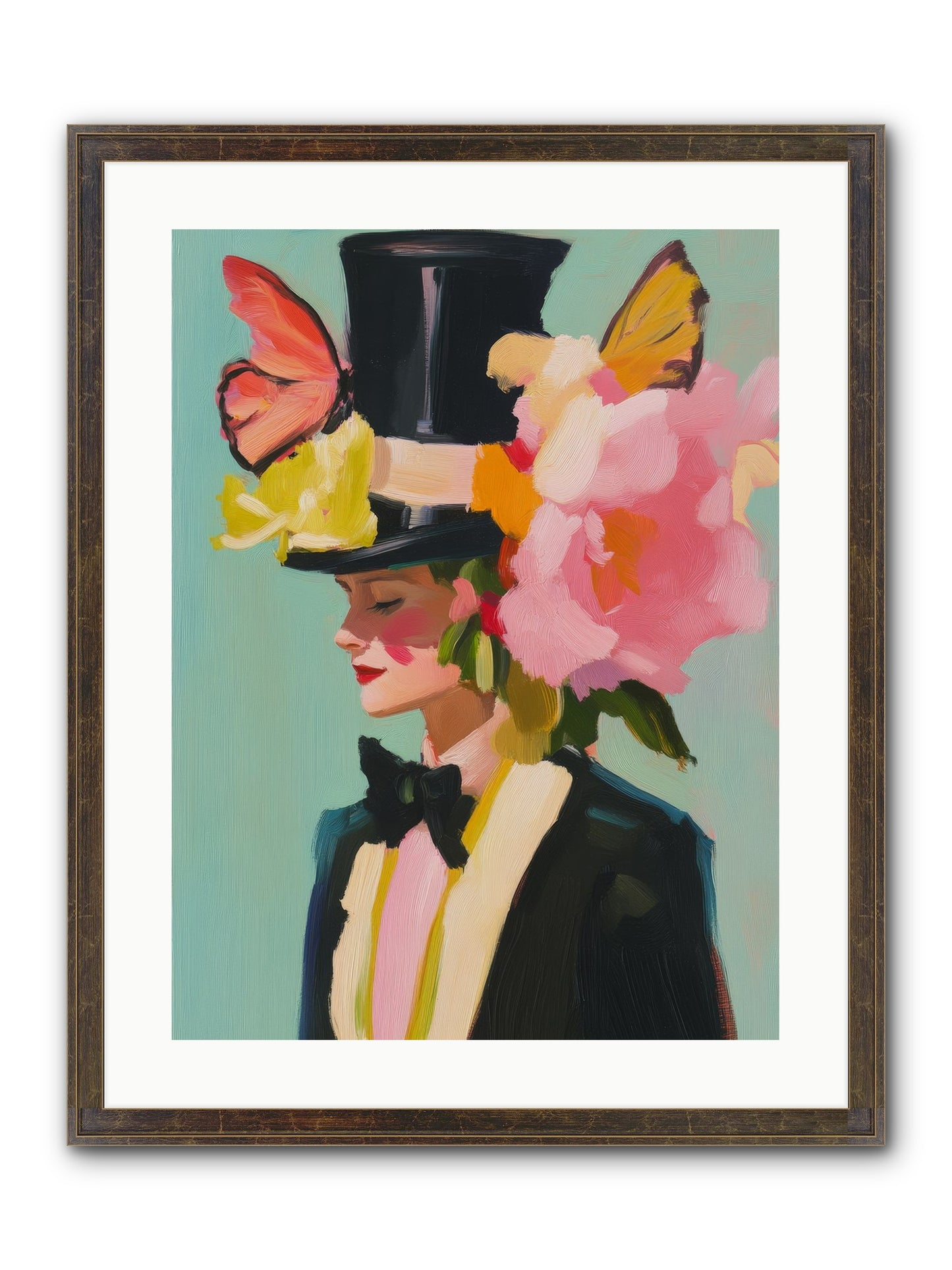Midnight's Top Edge Framed Print - Slimwoods Black/Gold 18x24