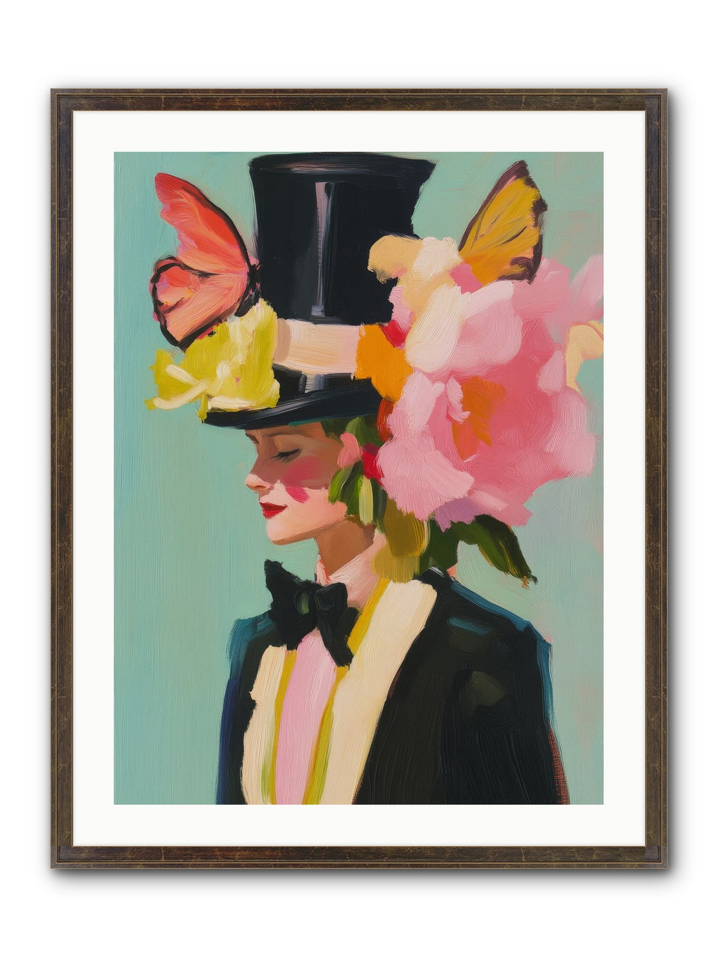 Midnight's Top Edge Framed Print - Slimwoods Black/Gold 24x32