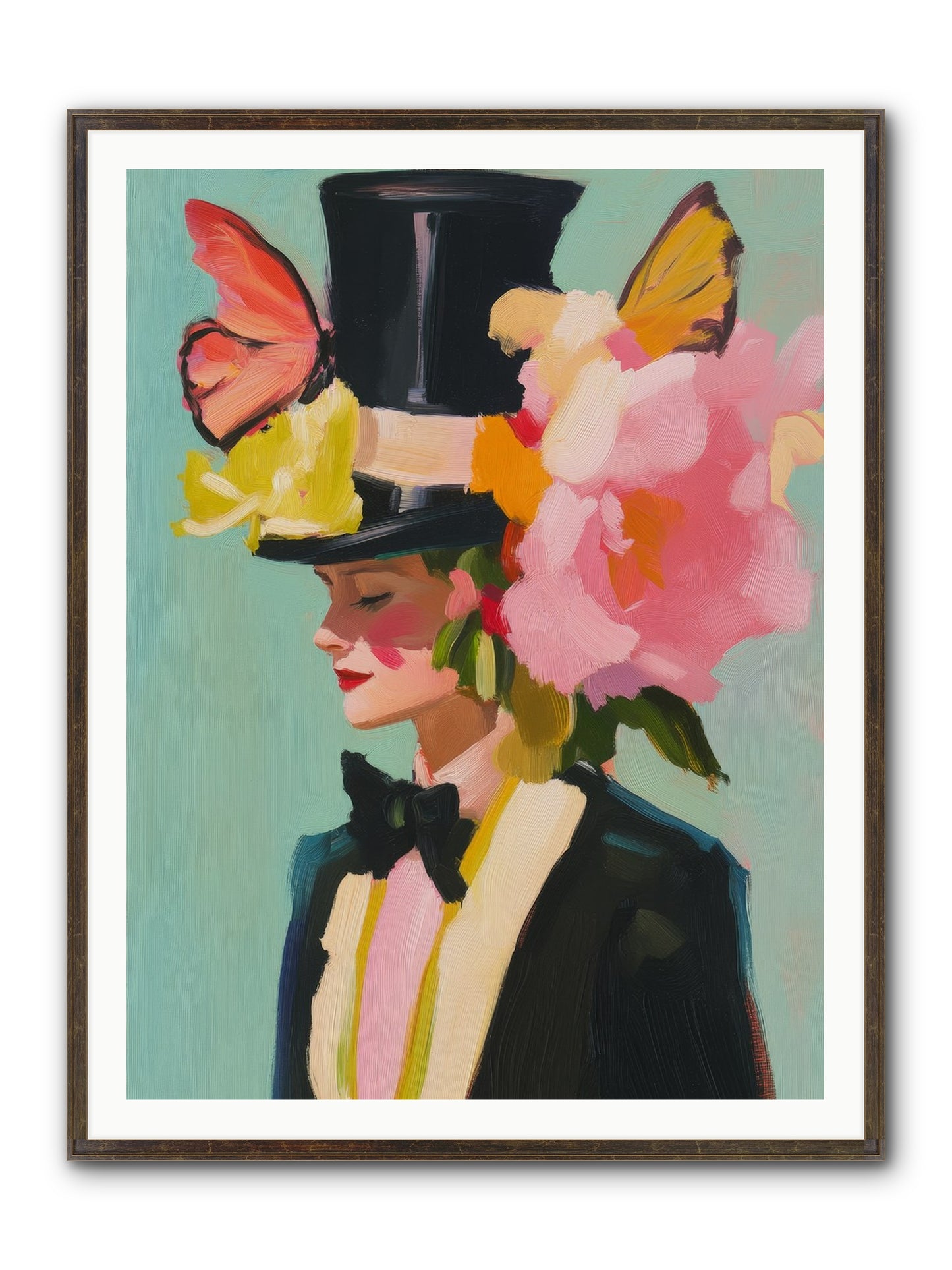Midnight's Top Edge Framed Print - Slimwoods Black/Gold 36x48