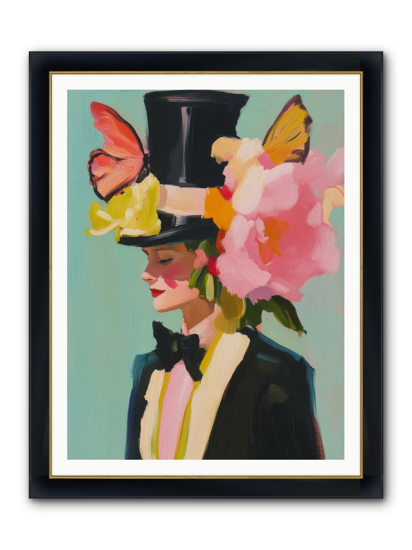 Midnight's Top Edge Framed Print - Wide Black w/Gold 36x48
