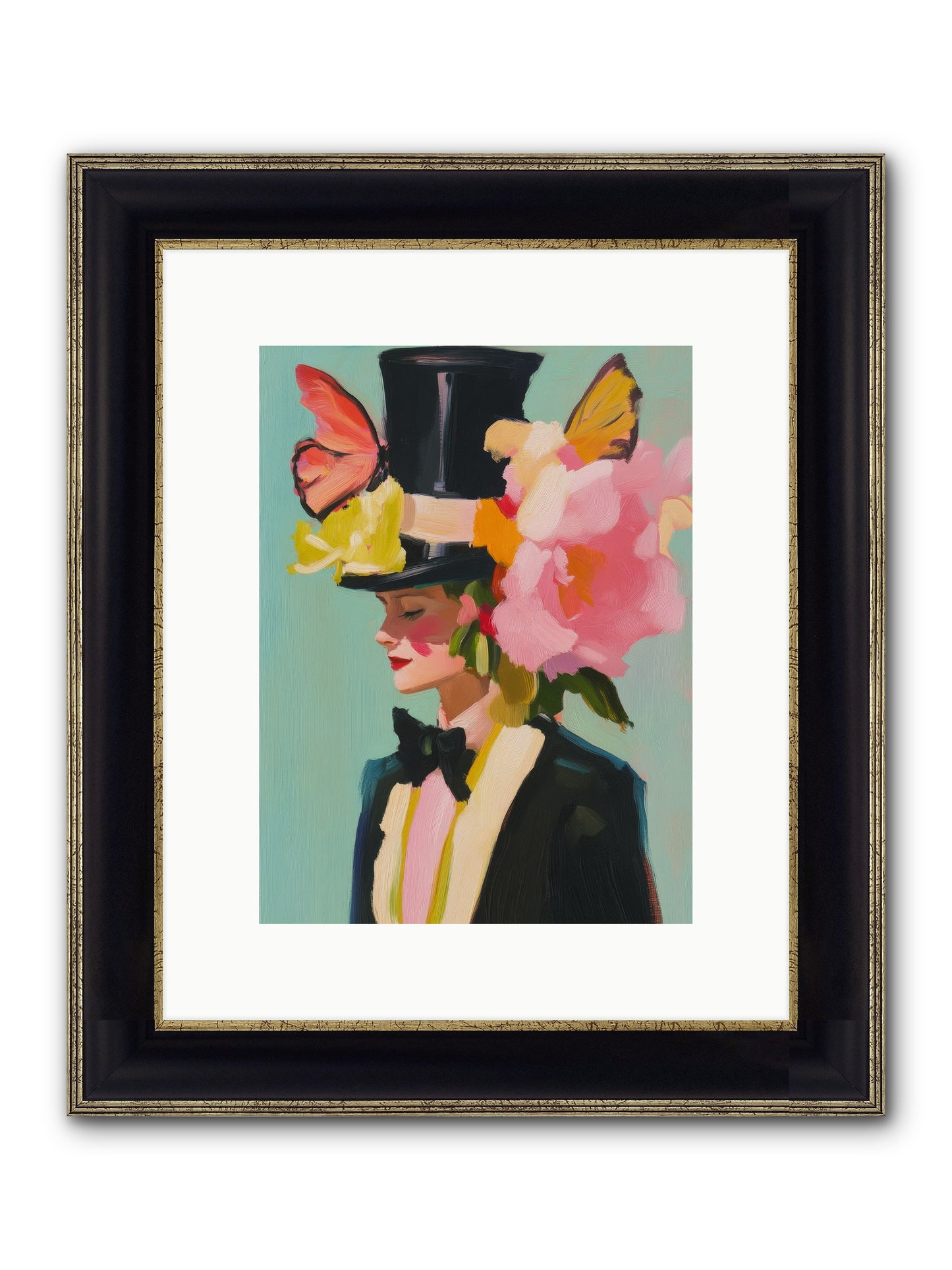 Midnight's Top Edge Framed Print - Black & Gold 9x12