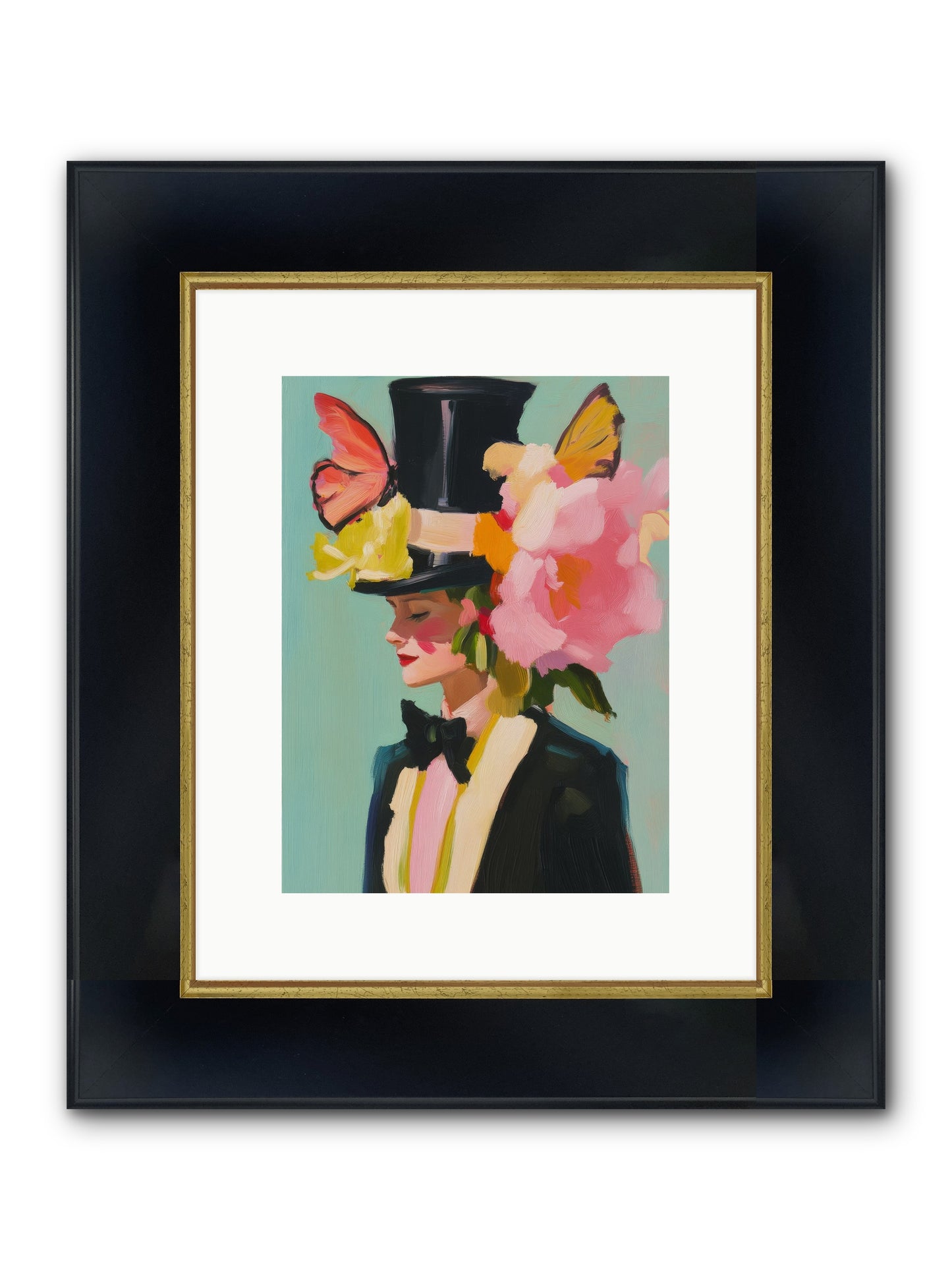 Midnight's Top Edge Framed Print - Wide Black w/Gold 9x12