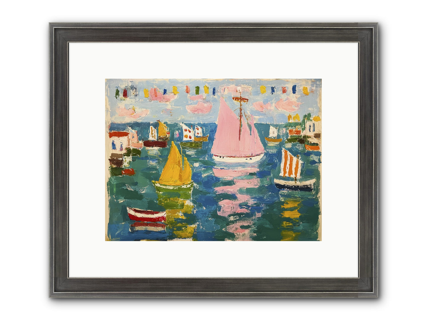 Midnight Sea Magic Framed Print - Slimwoods Black/Silver 12x9