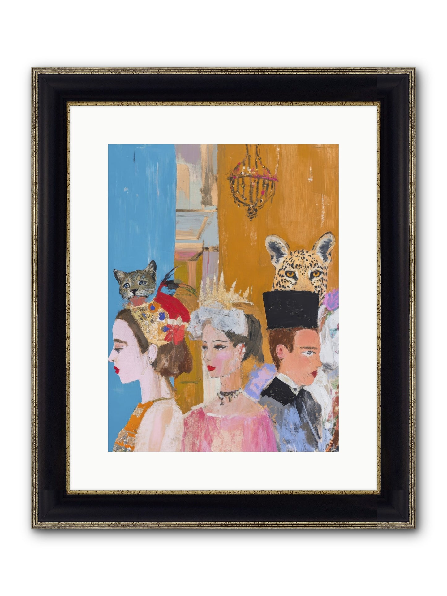 Midnight Theater Guild Framed Print - Black & Gold 12x16