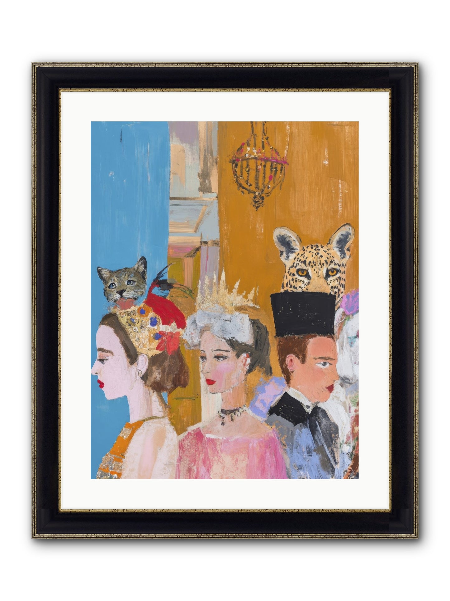 Midnight Theater Guild Framed Print - Black & Gold 18x24