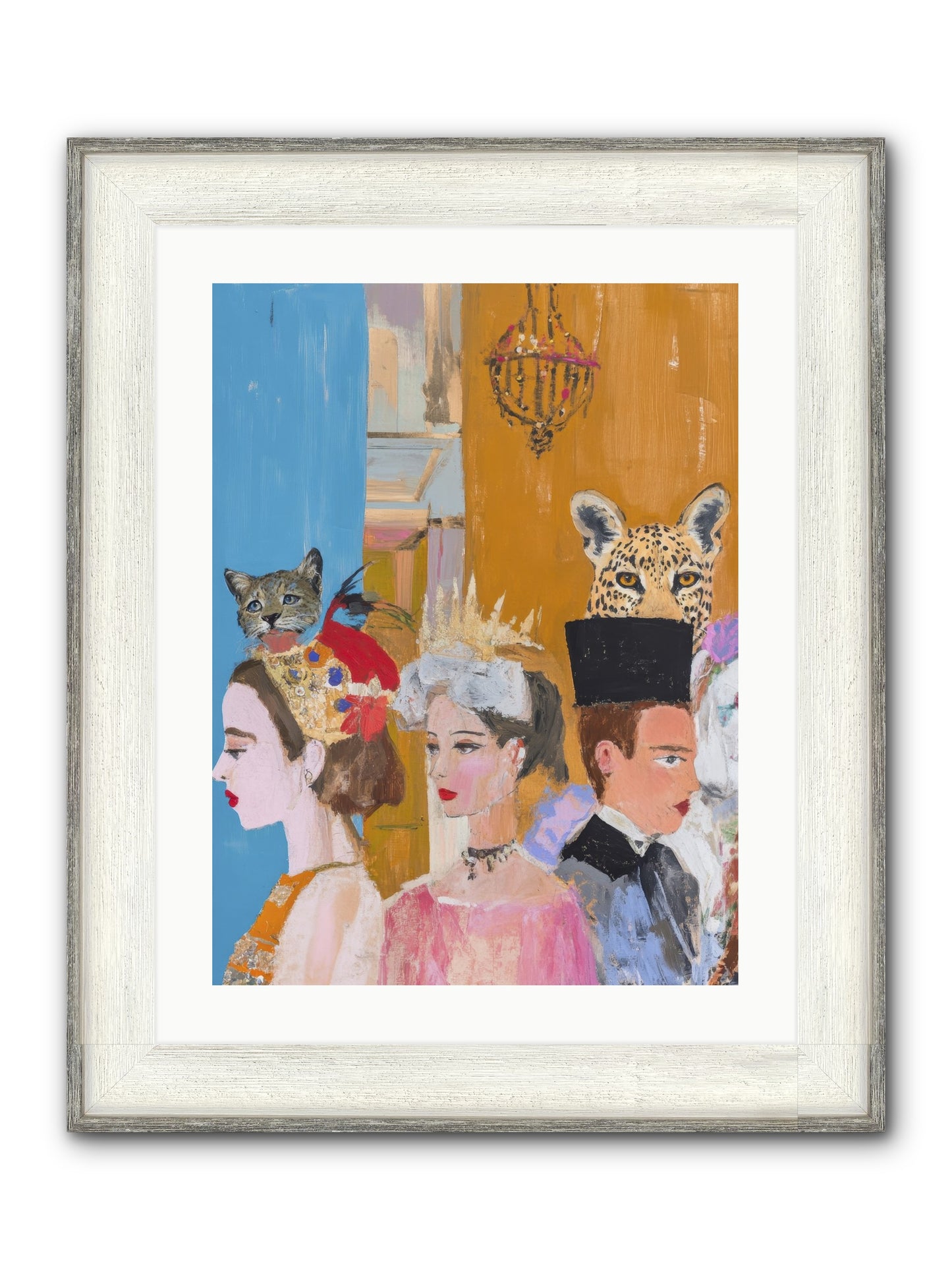 Midnight Theater Guild Framed Print - Driftwood White 18x24