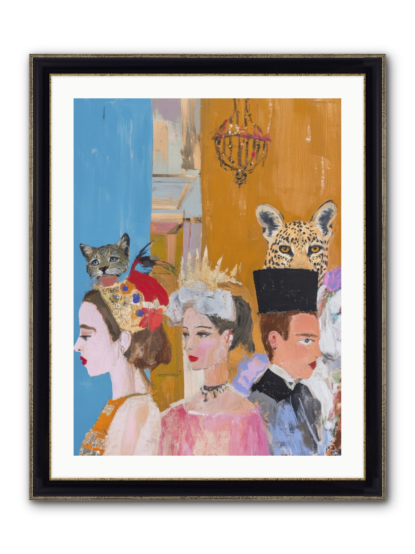 Midnight Theater Guild Framed Print - Black & Gold 24x32