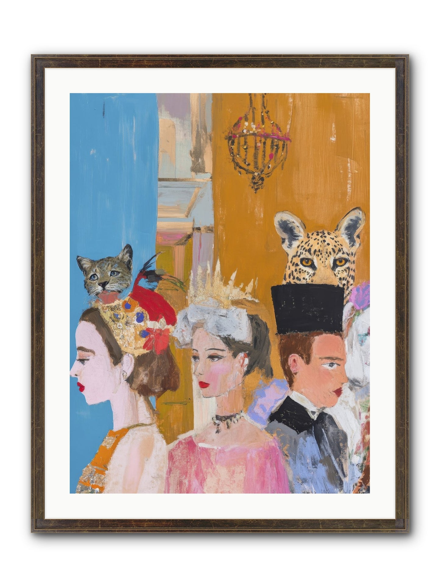 Midnight Theater Guild Framed Print - Slimwoods Black/Gold 24x32