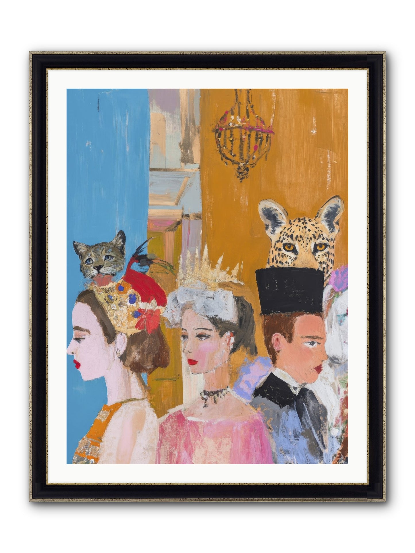 Midnight Theater Guild Framed Print - Black & Gold 30x40