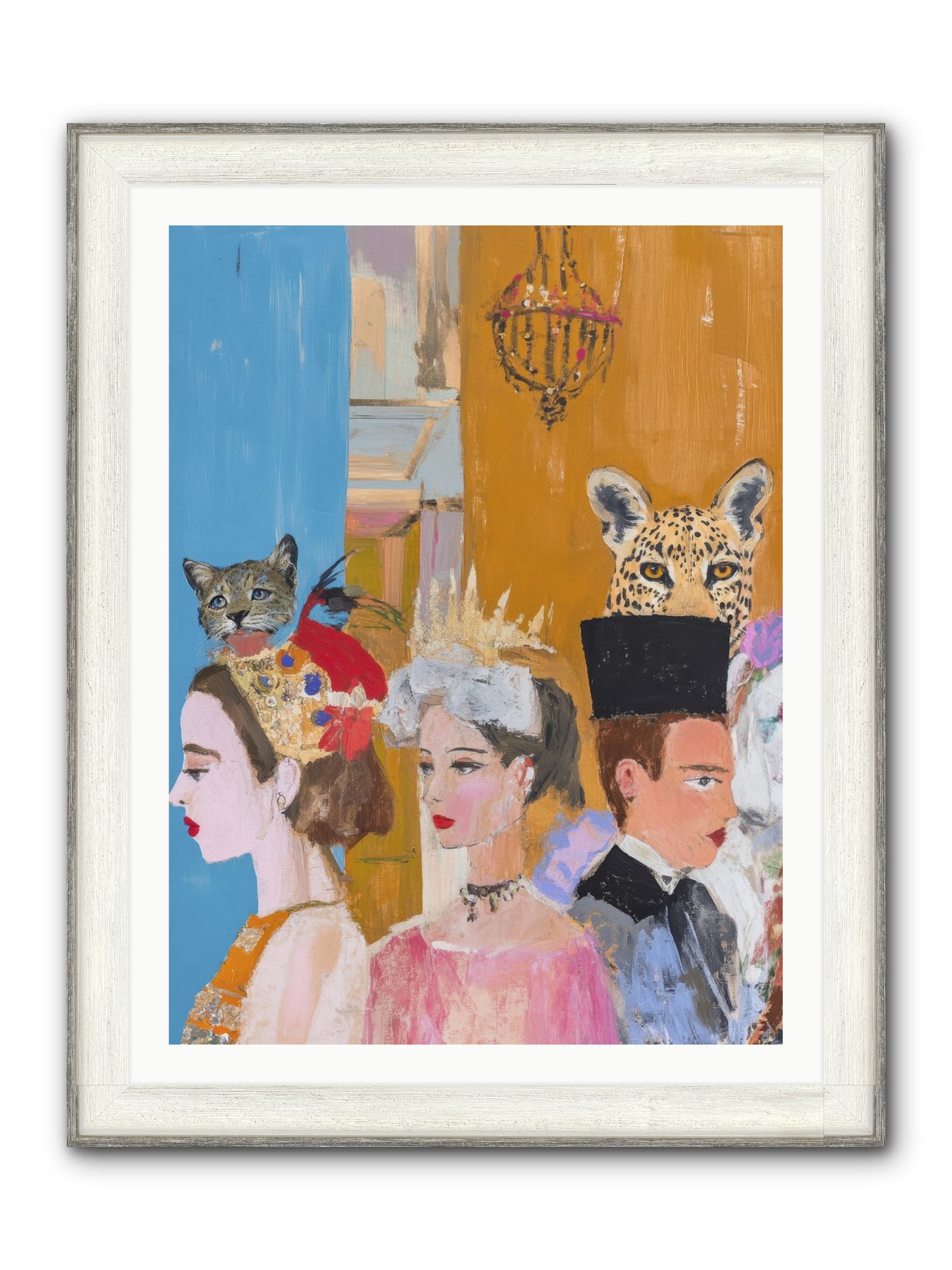 Midnight Theater Guild Framed Print - Driftwood White 30x40