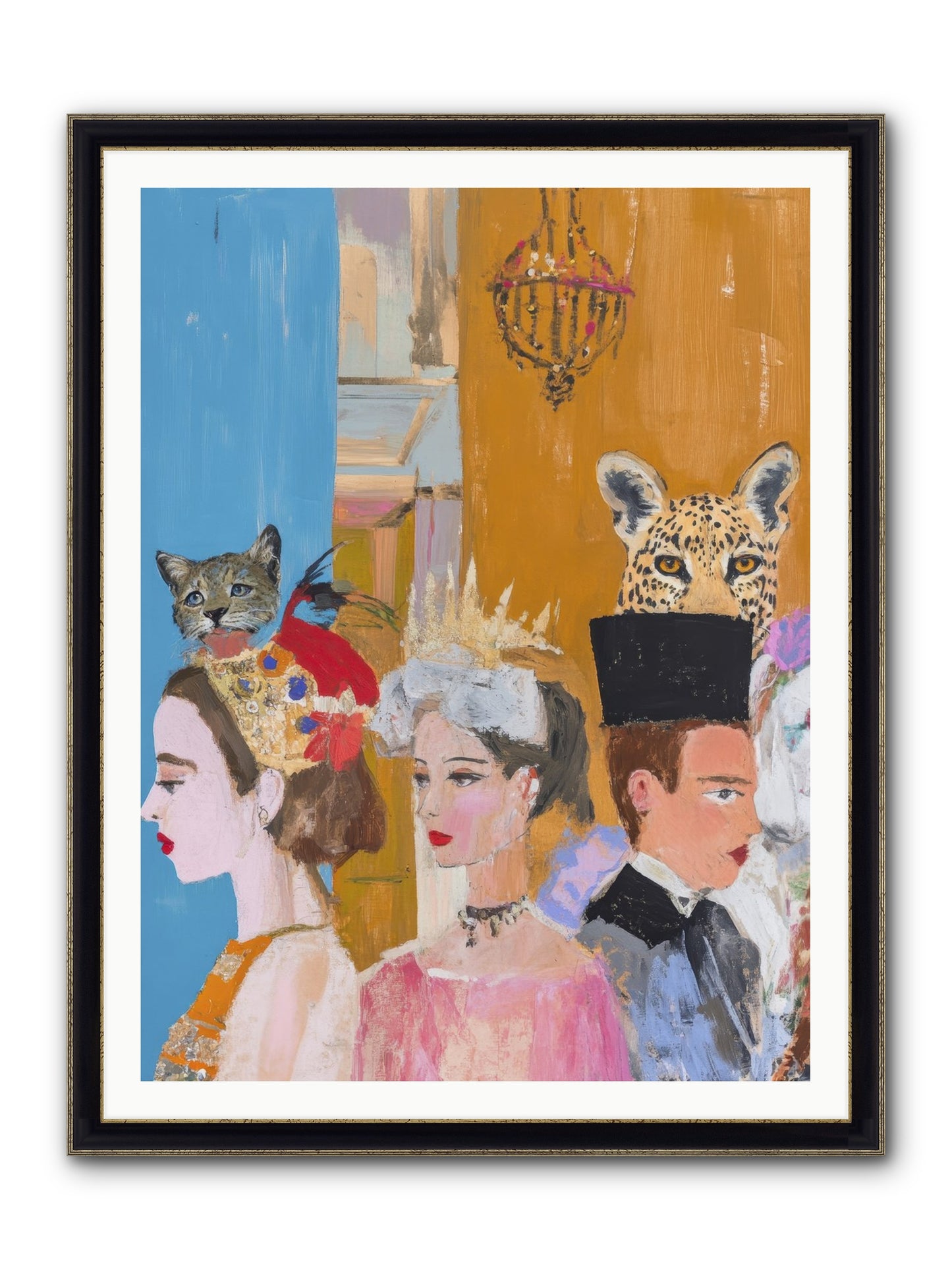 Midnight Theater Guild Framed Print - Black & Gold 36x48