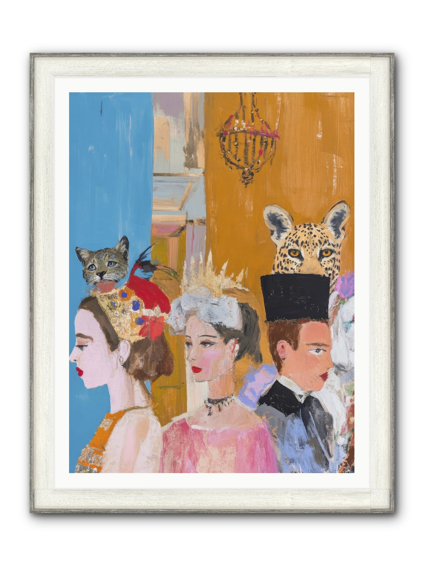 Midnight Theater Guild Framed Print - Driftwood White 36x48