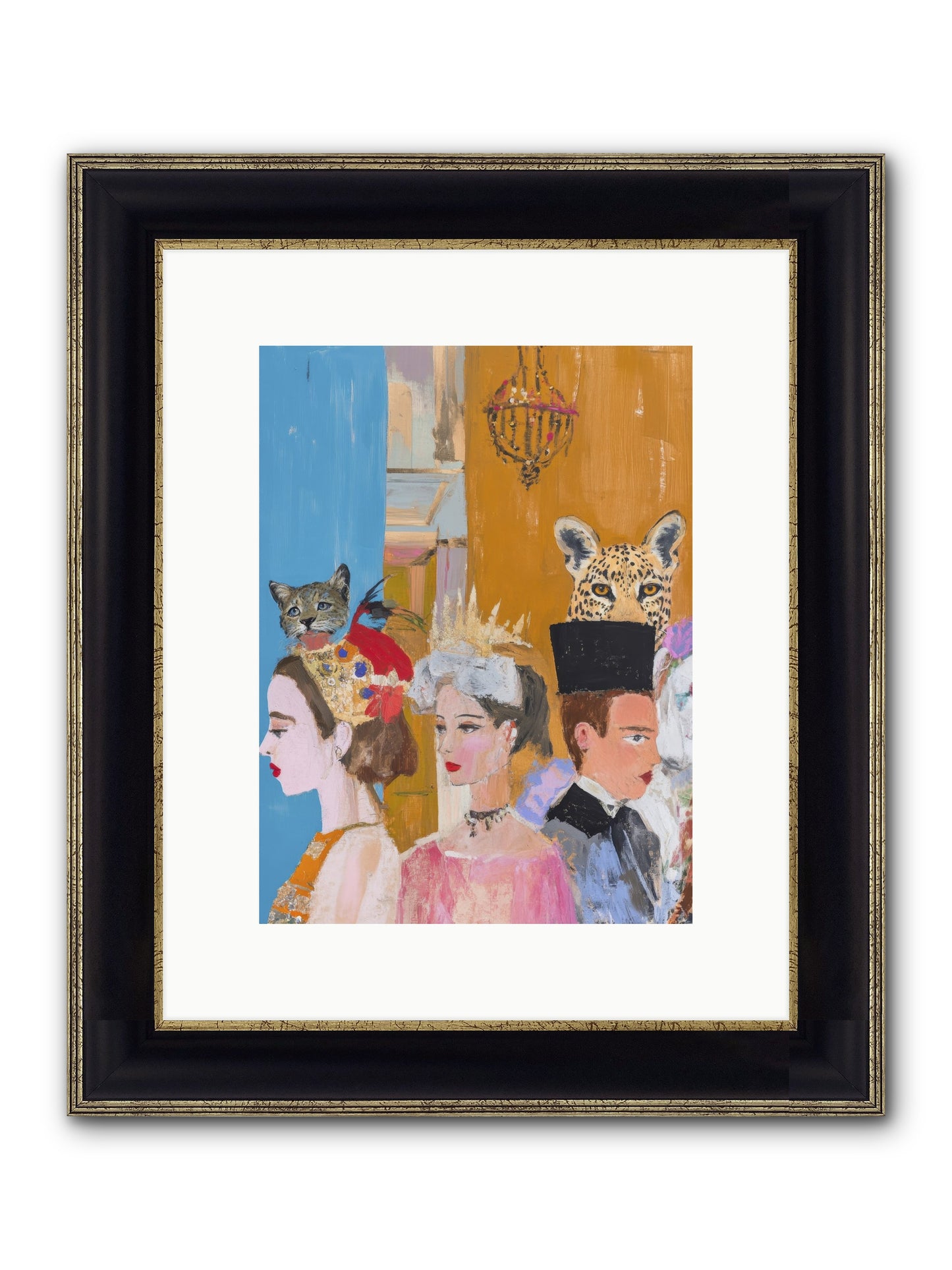 Midnight Theater Guild Framed Print - Black & Gold 9x12