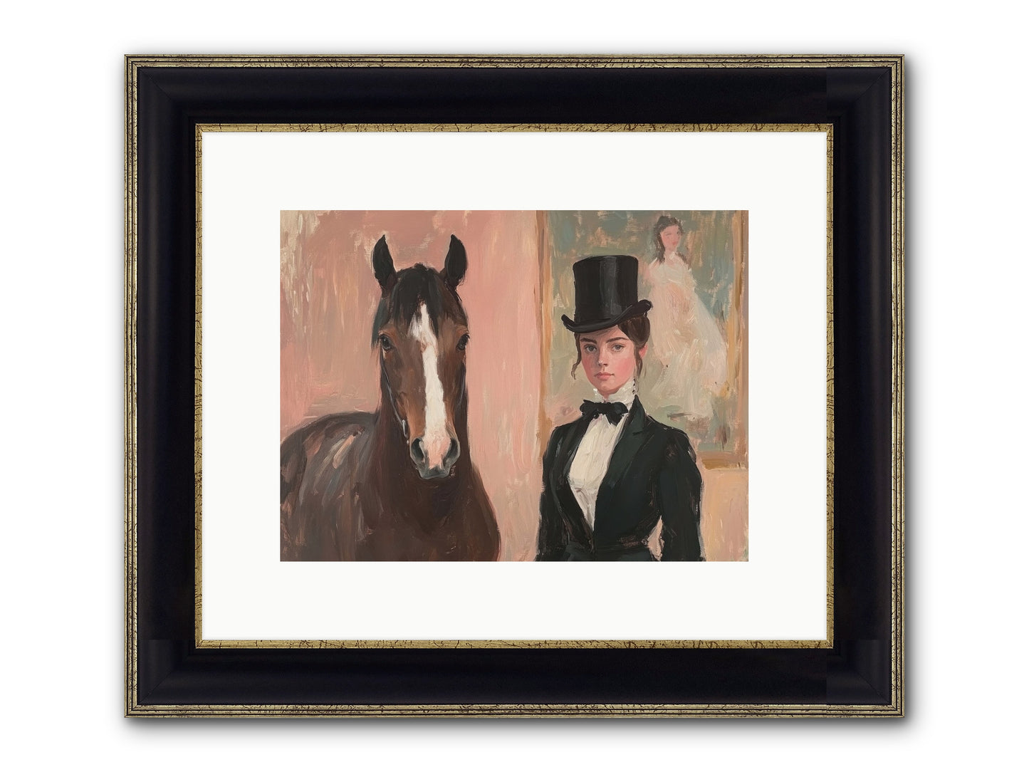 Midnight Wonder Framed Print - Black & Gold 12x9