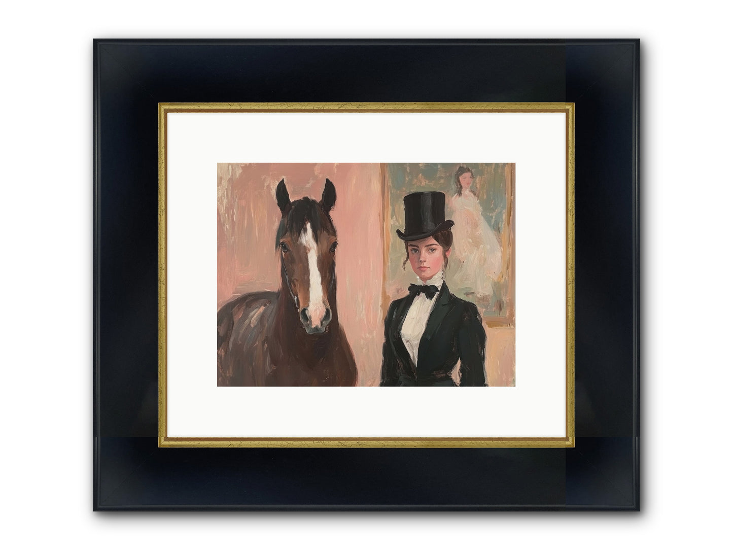 Midnight Wonder Framed Print - Wide Black w/Gold 12x9