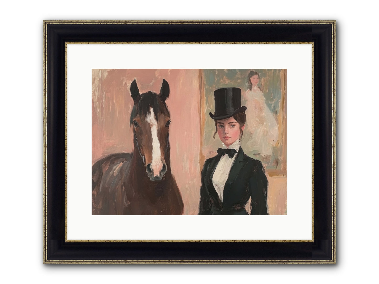 Midnight Wonder Framed Print - Black & Gold 16x12