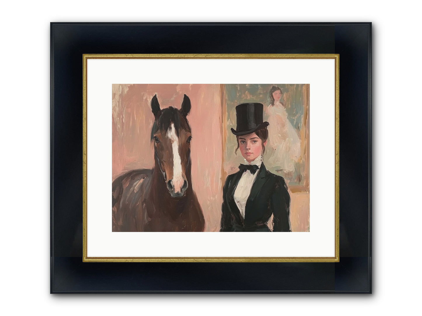 Midnight Wonder Framed Print - Wide Black w/Gold 16x12
