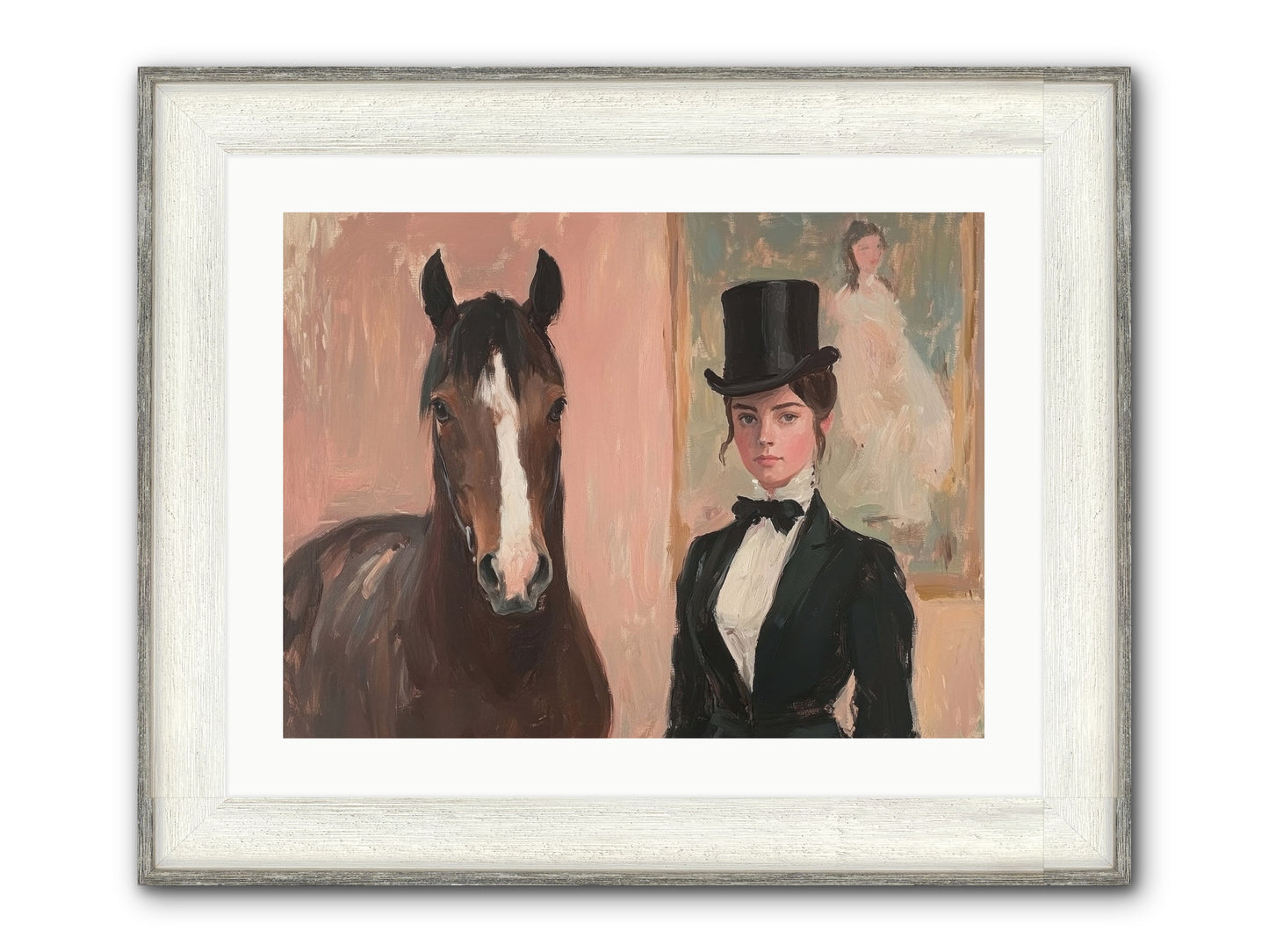 Midnight Wonder Framed Print - Driftwood White 24x18
