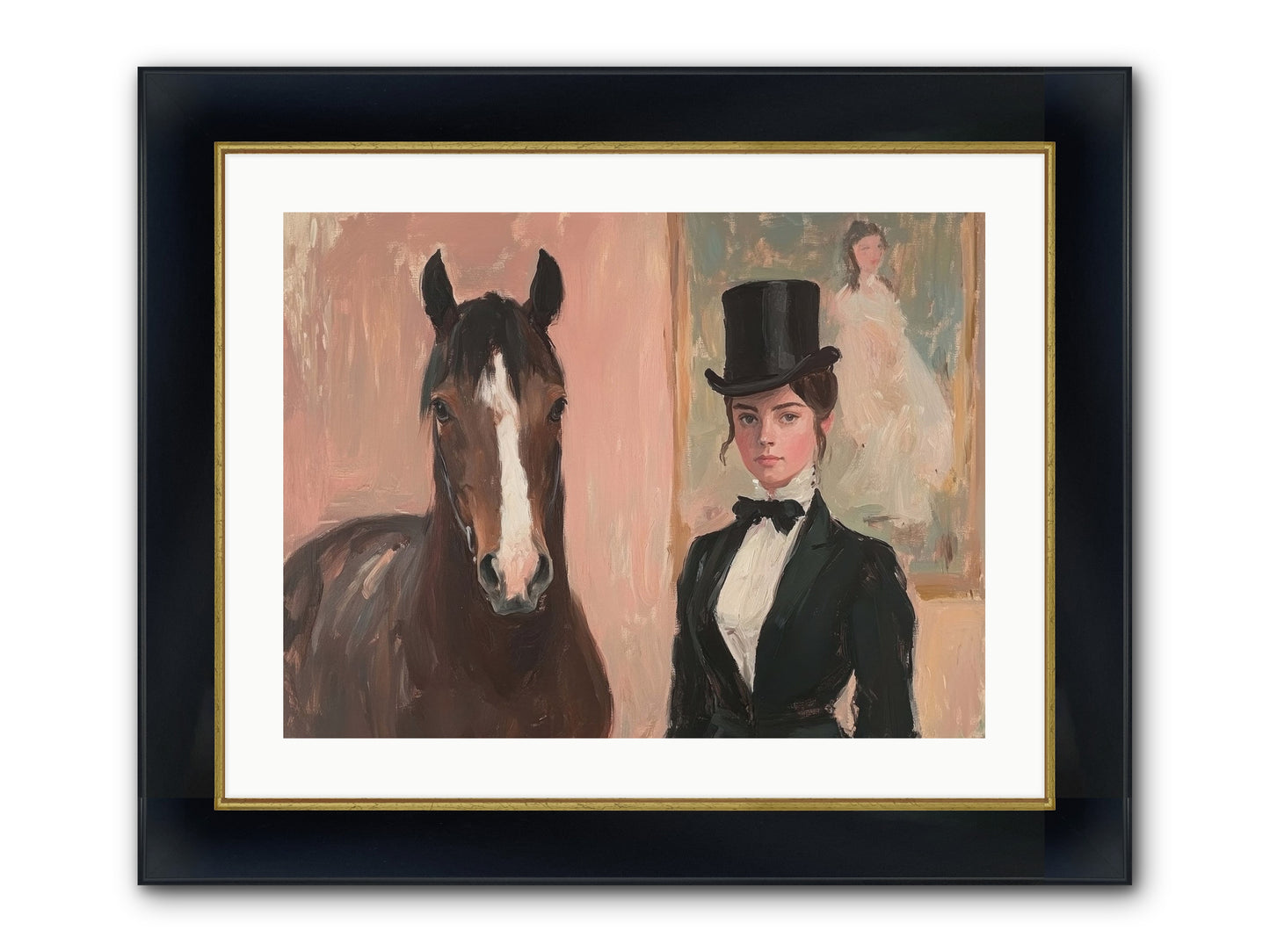 Midnight Wonder Framed Print - Wide Black w/Gold 24x18