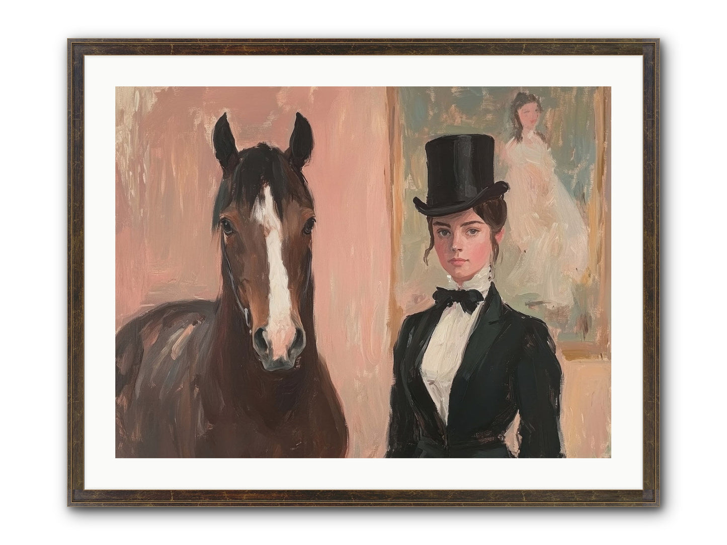 Midnight Wonder Framed Print - Slimwoods Black/Gold 32x24