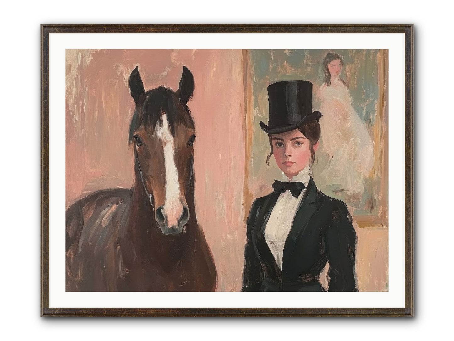 Midnight Wonder Framed Print - Slimwoods Black/Gold 40x30