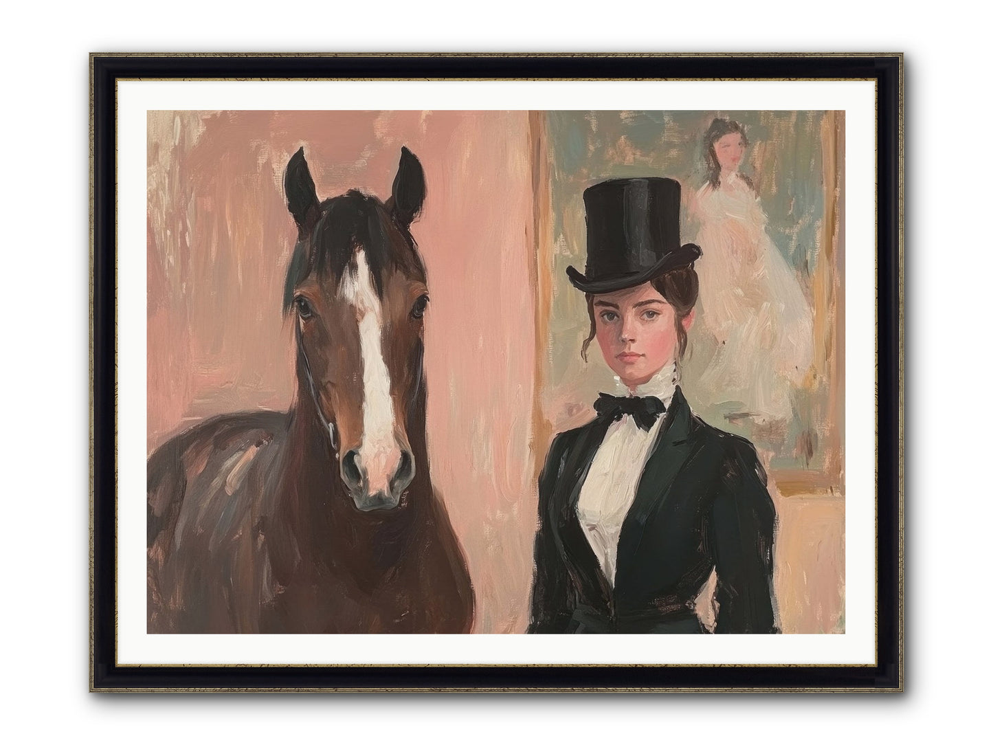 Midnight Wonder Framed Print - Black & Gold 48x36