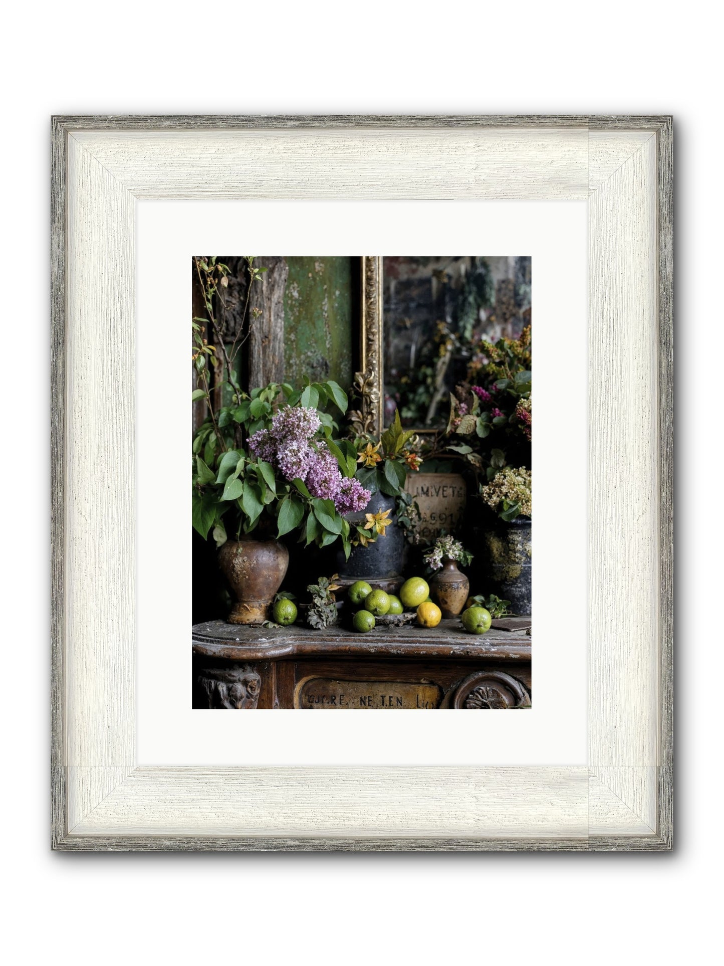 Midsummer's Garden Scheme Framed Print - Driftwood White 12x16