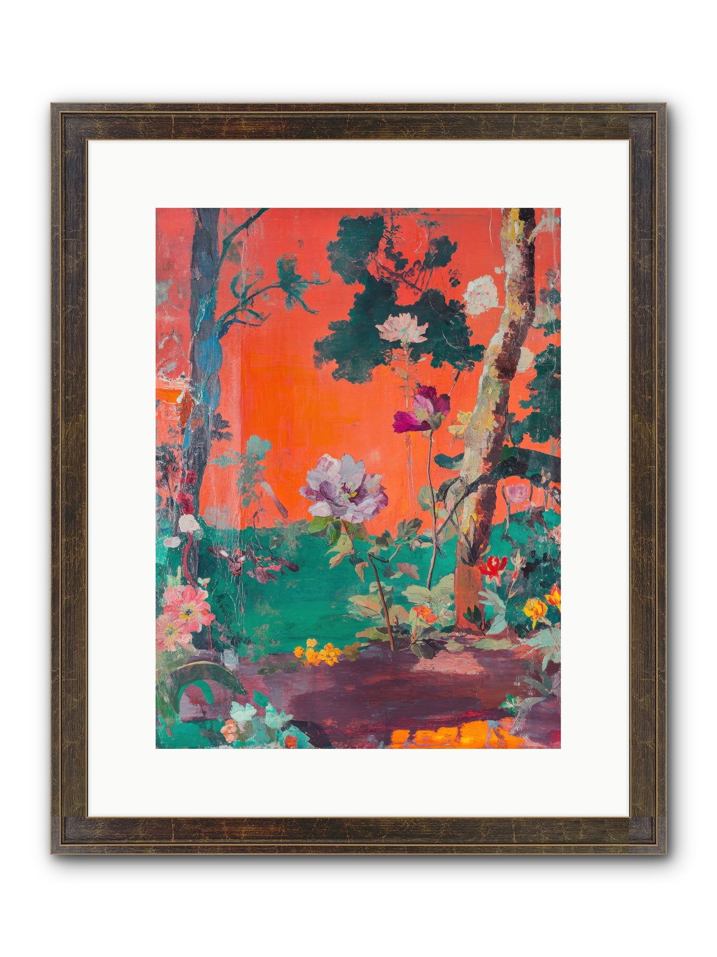 Midsummer's Verdancy Framed Print - Slimwoods Black/Gold 12x16