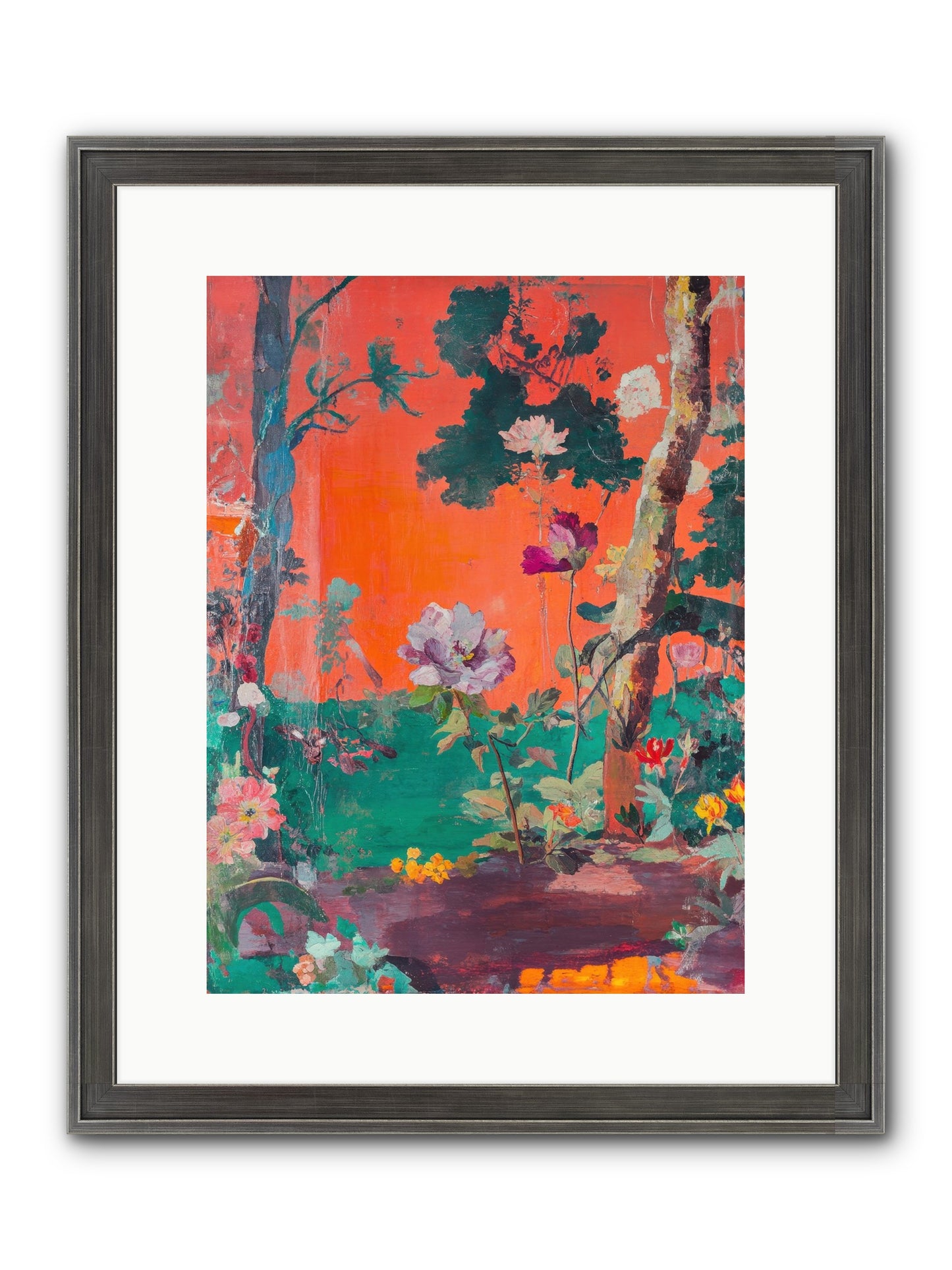 Midsummer's Verdancy Framed Print - Slimwoods Black/Silver 12x16