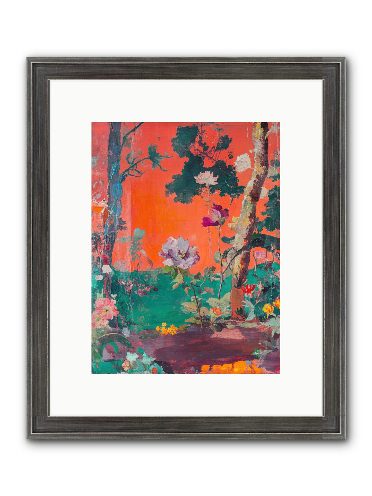Midsummer's Verdancy Framed Print - Slimwoods Black/Silver 9x12