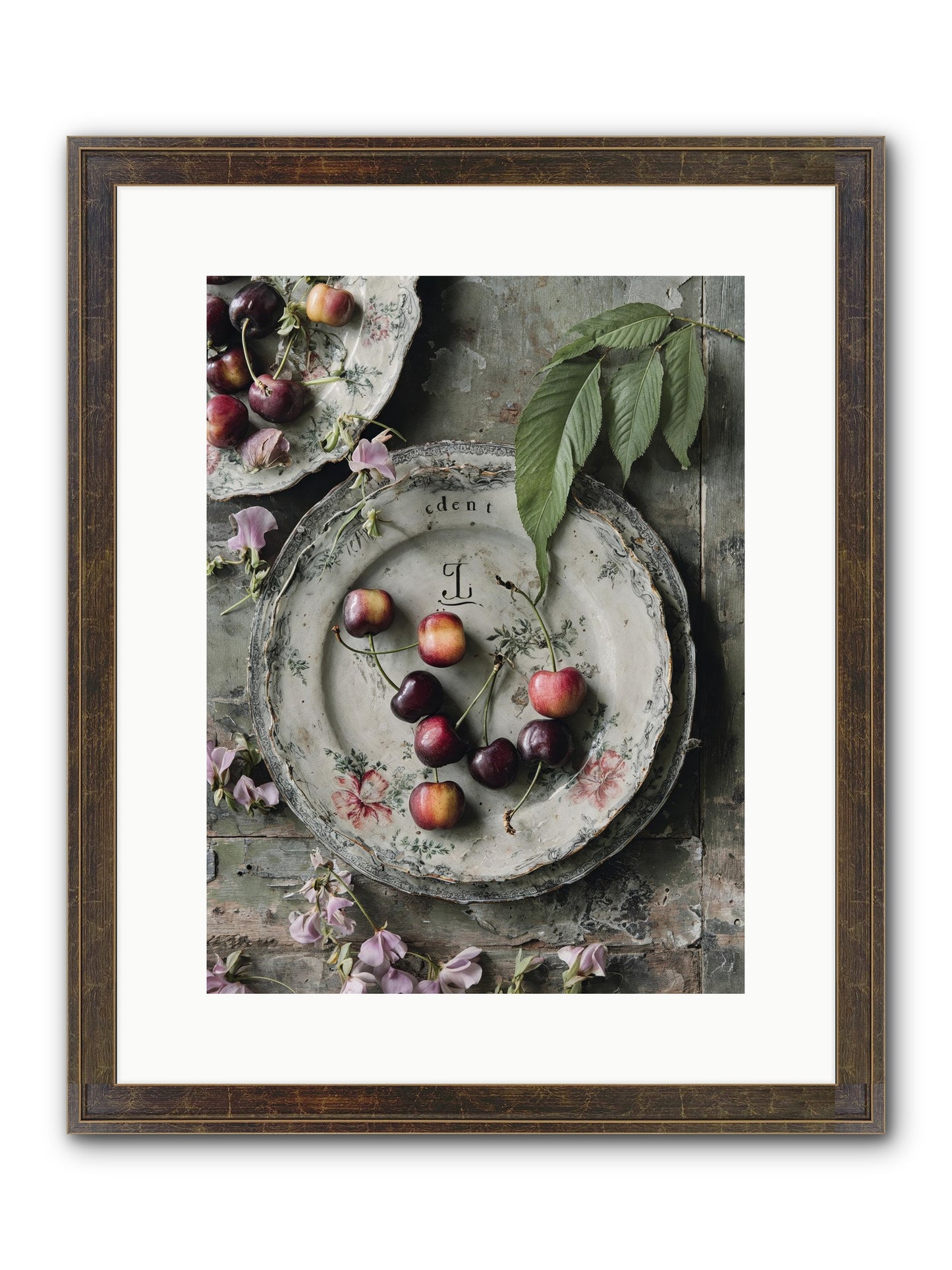 Mignonette Framed Print - Slimwoods Black/Gold 12x16