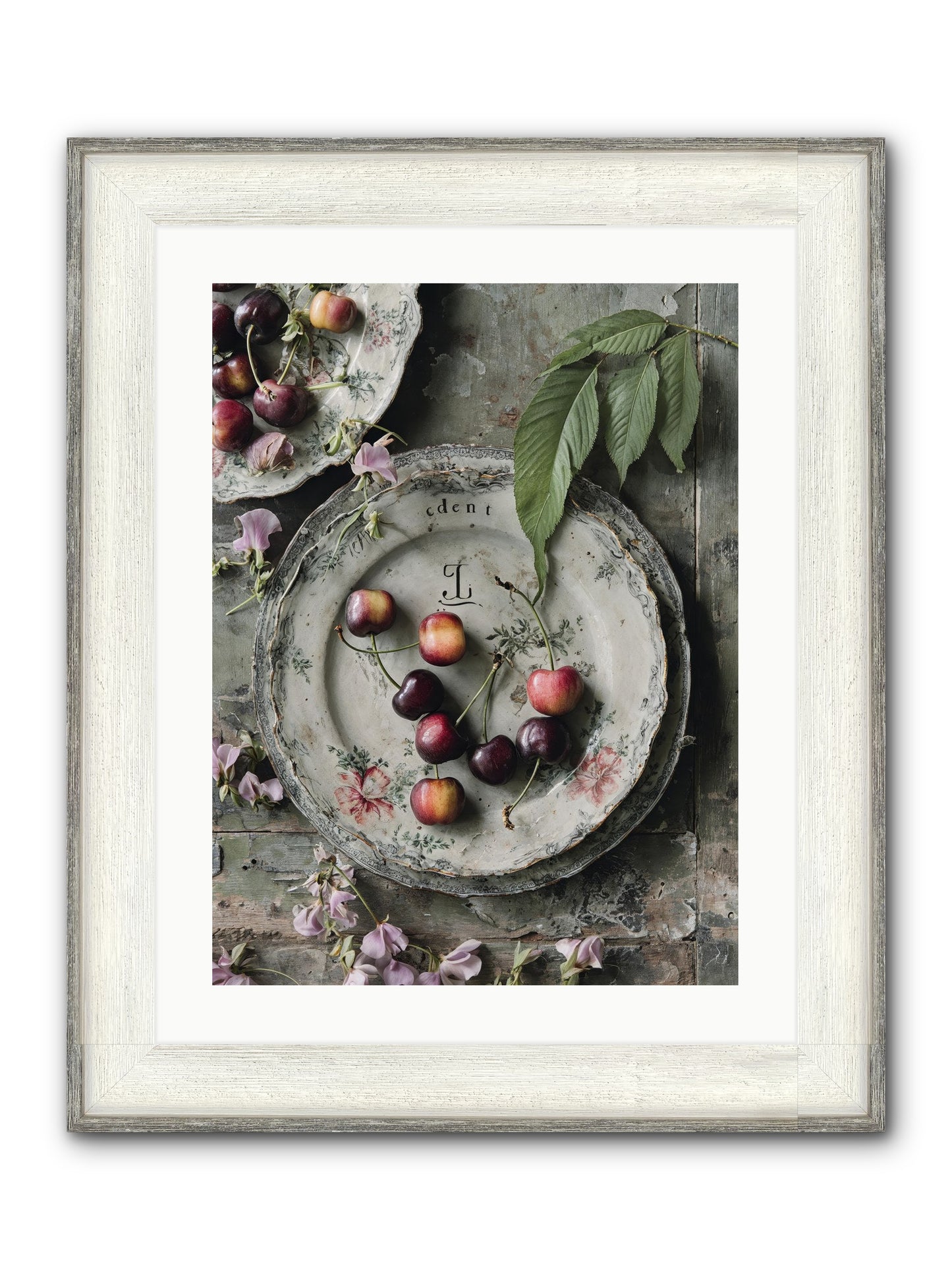 Mignonette Framed Print - Driftwood White 18x24