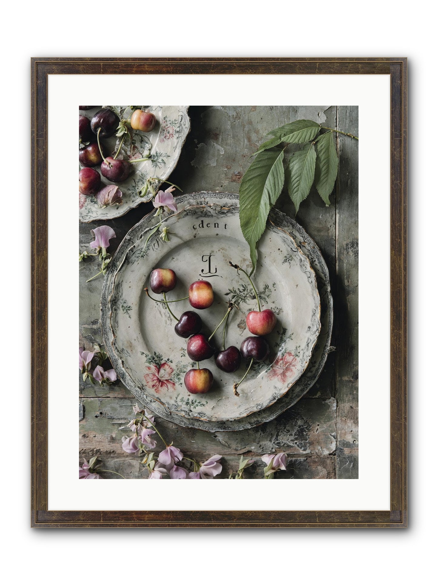 Mignonette Framed Print - Slimwoods Black/Gold 18x24