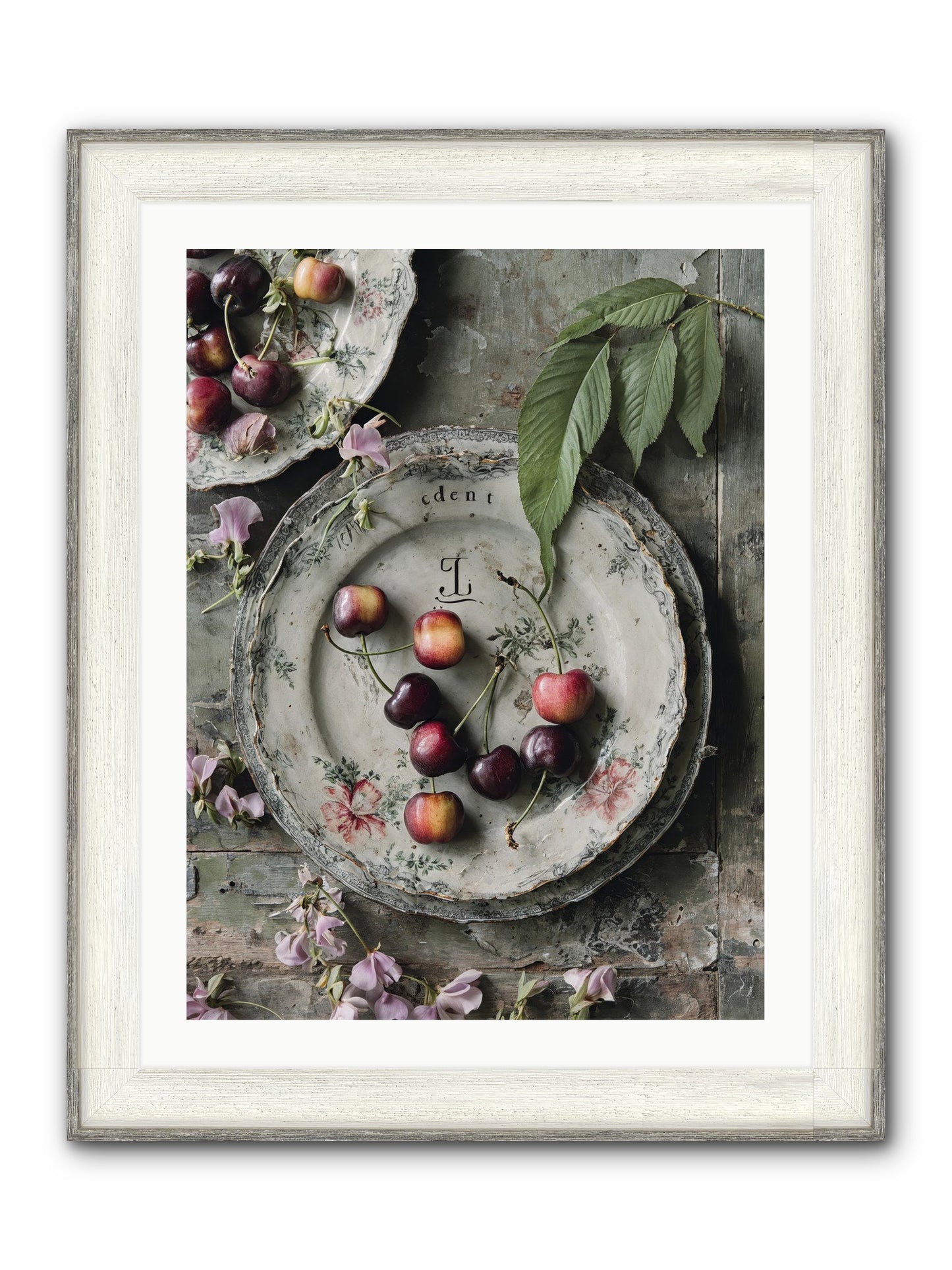 Mignonette Framed Print - Driftwood White 24x32