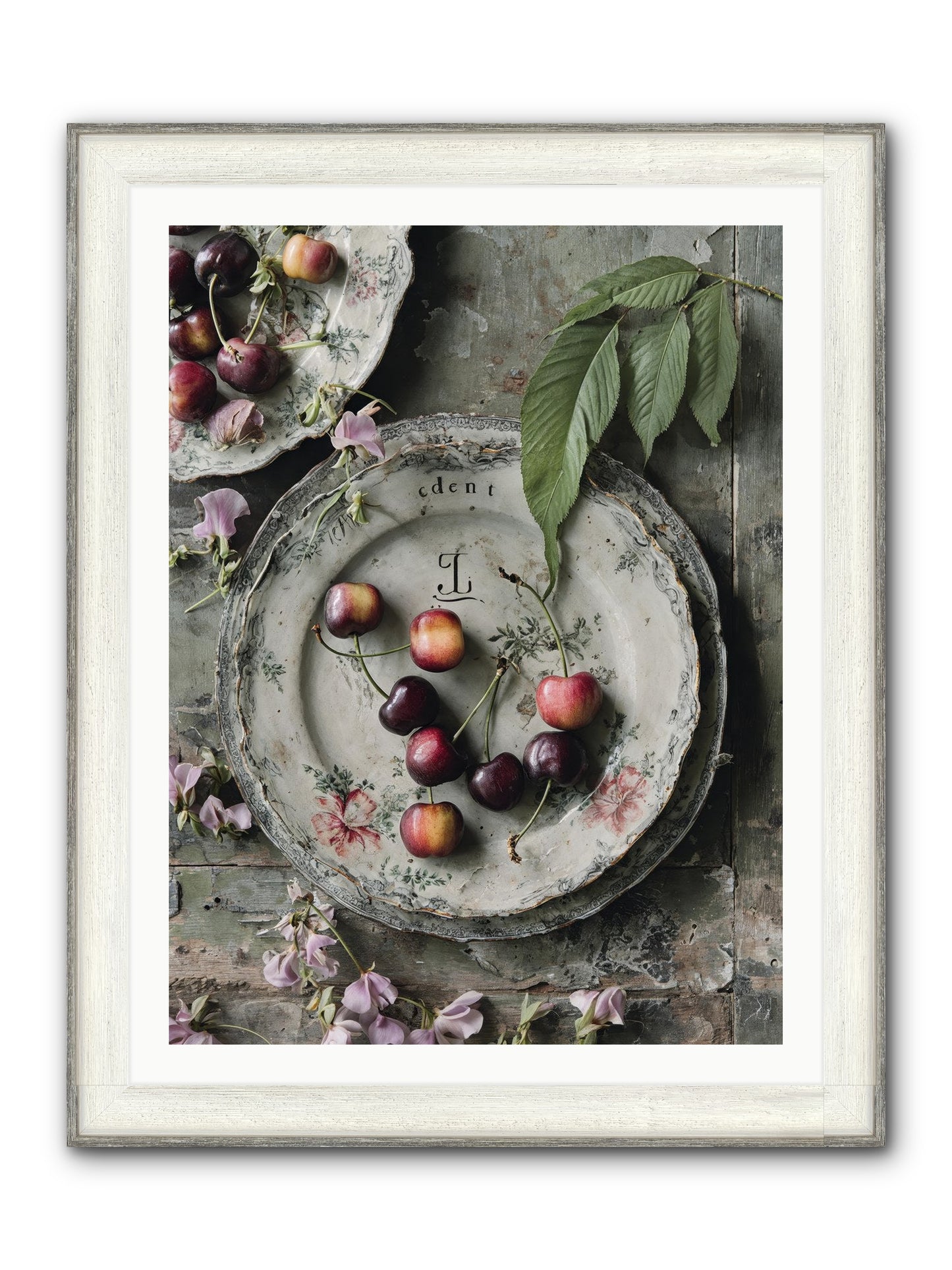 Mignonette Framed Print - Driftwood White 30x40
