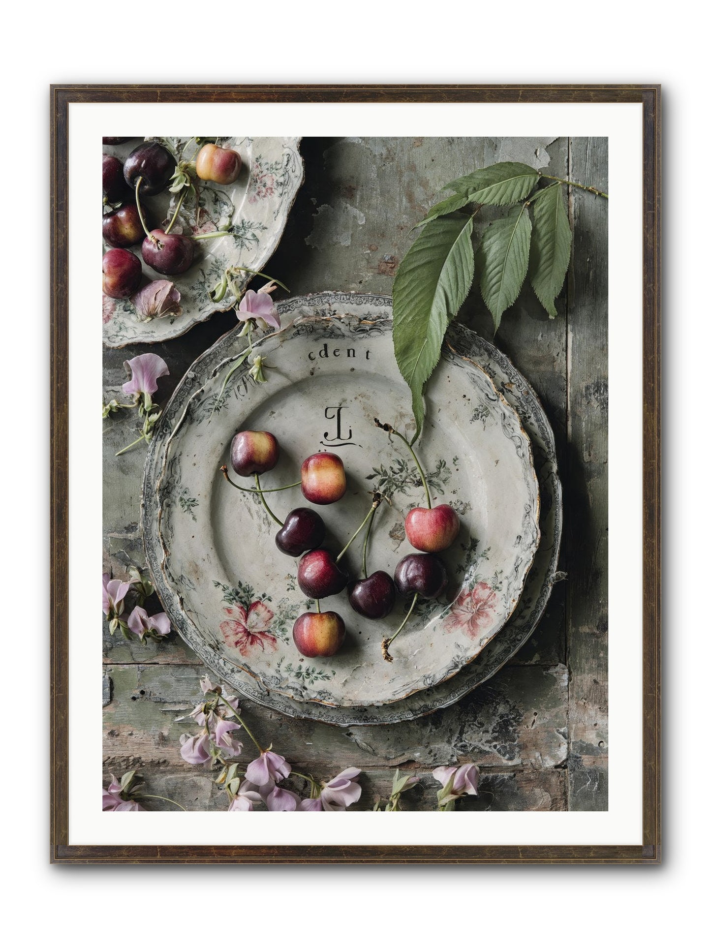 Mignonette Framed Print - Slimwoods Black/Gold 30x40