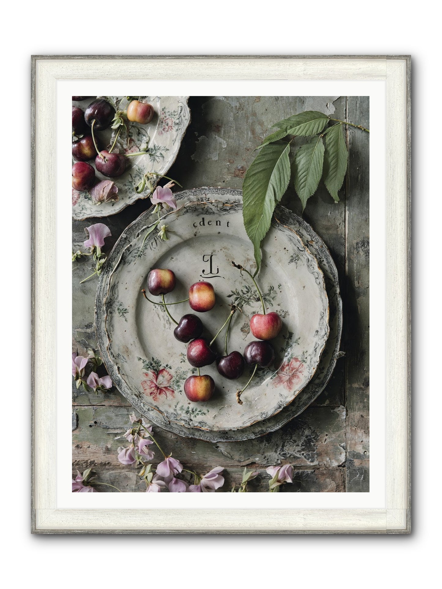 Mignonette Framed Print - Driftwood White 36x48
