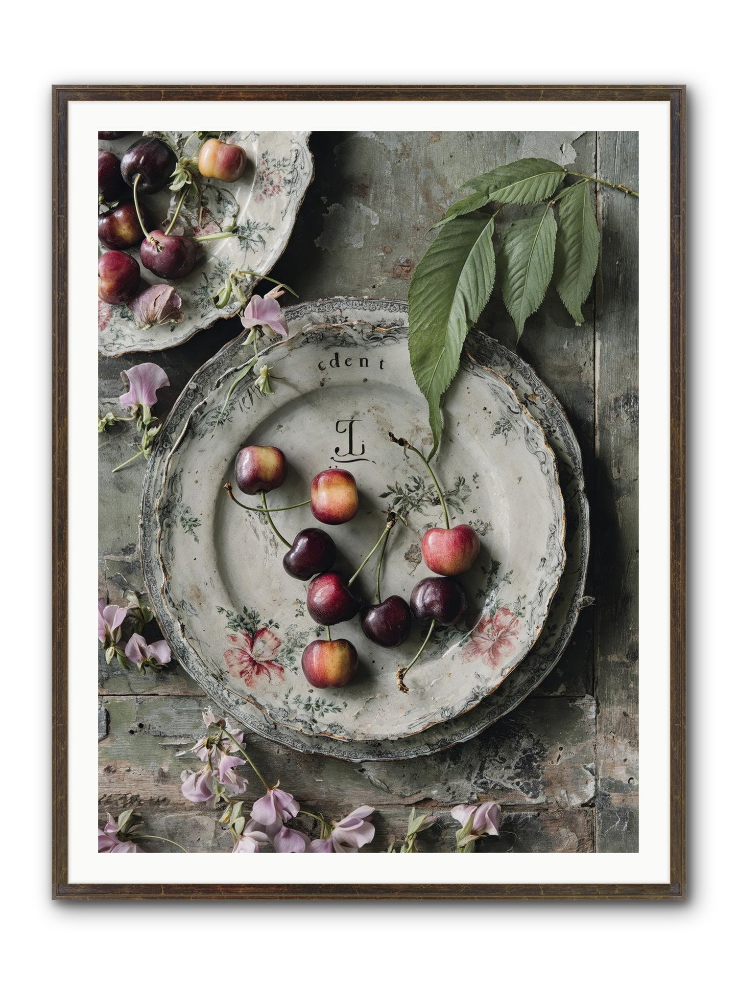 Mignonette Framed Print - Slimwoods Black/Gold 36x48