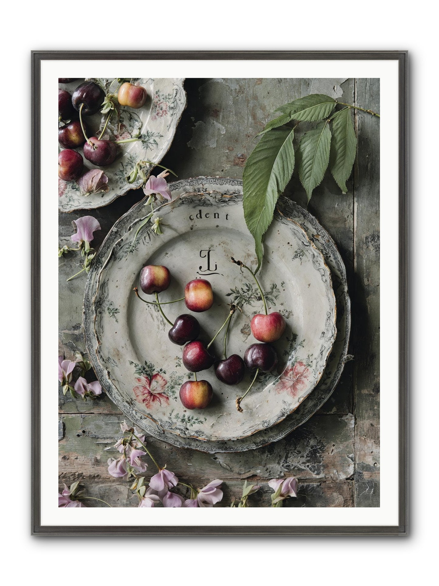 Mignonette Framed Print - Slimwoods Black/Silver 36x48
