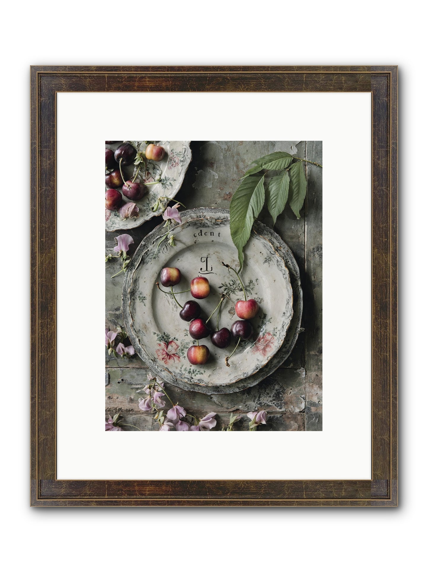 Mignonette Framed Print - Slimwoods Black/Gold 9x12